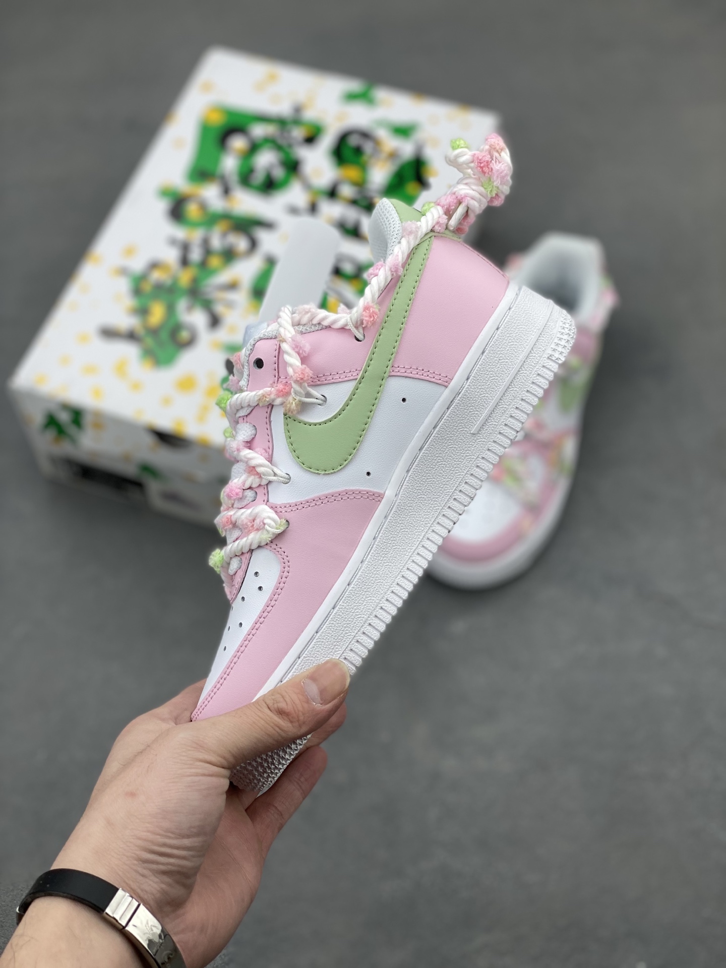 Nike Air Force 1 '07 Low White Pink Green Blossom Women's Sneakers 4 i1743279288875 2532 0 2