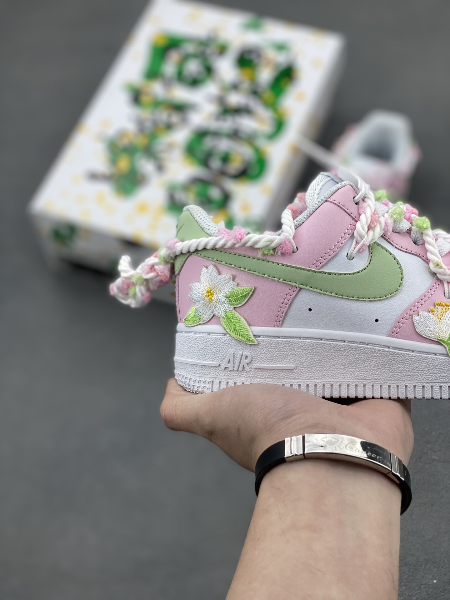 Nike Air Force 1 '07 Low White Pink Green Blossom Women's Sneakers 6 i1743279291114 8437 0 4