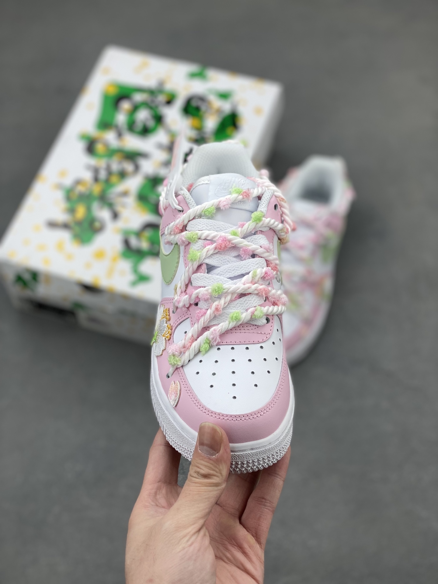 Nike Air Force 1 '07 Low White Pink Green Blossom Women's Sneakers 3 i1743279295202 4878 0 1