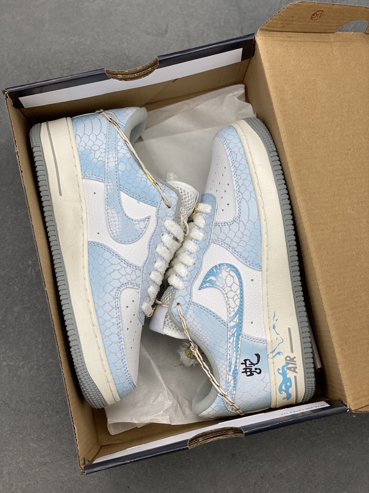 Nike Air Force 1 '07 Low White/Blue Athletic Shoes DX2678-100 10 i1743279785102 2958 0 8