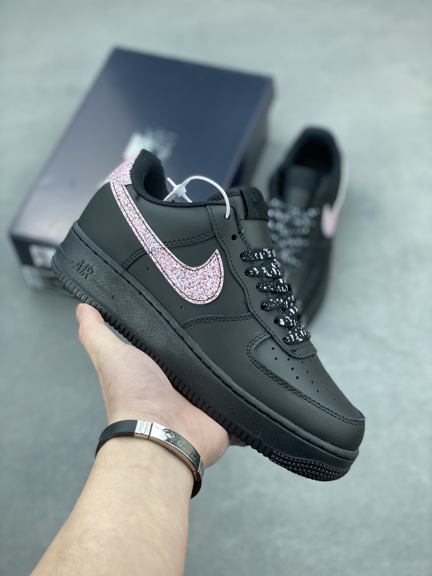 Nike Air Force 1 '07 Low Black/Pink Glitter Limited Edition Sneakers 2 i1743279871719 2182 0 0