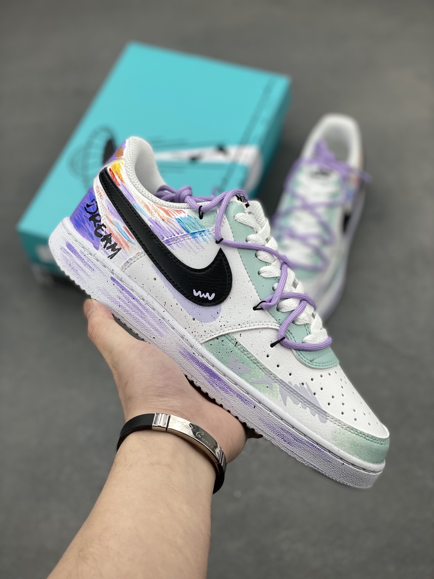 Nike Court Vision Low 'Dreamy Realm' Custom Sneakers - Hand-Painted Graffiti 2 i1743279954826 2142 0 0