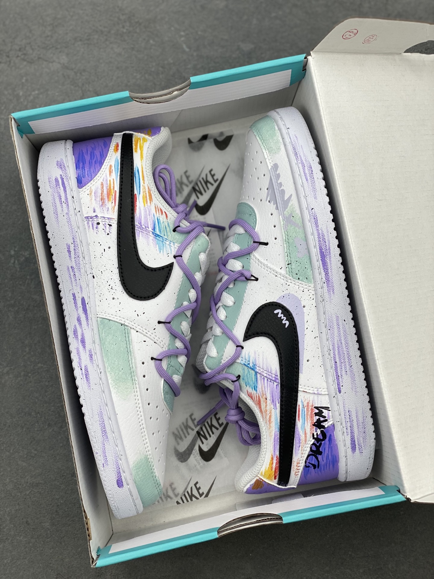 Nike Court Vision Low 'Dreamy Realm' Custom Sneakers - Hand-Painted Graffiti 10 i1743279955748 7528 0 8