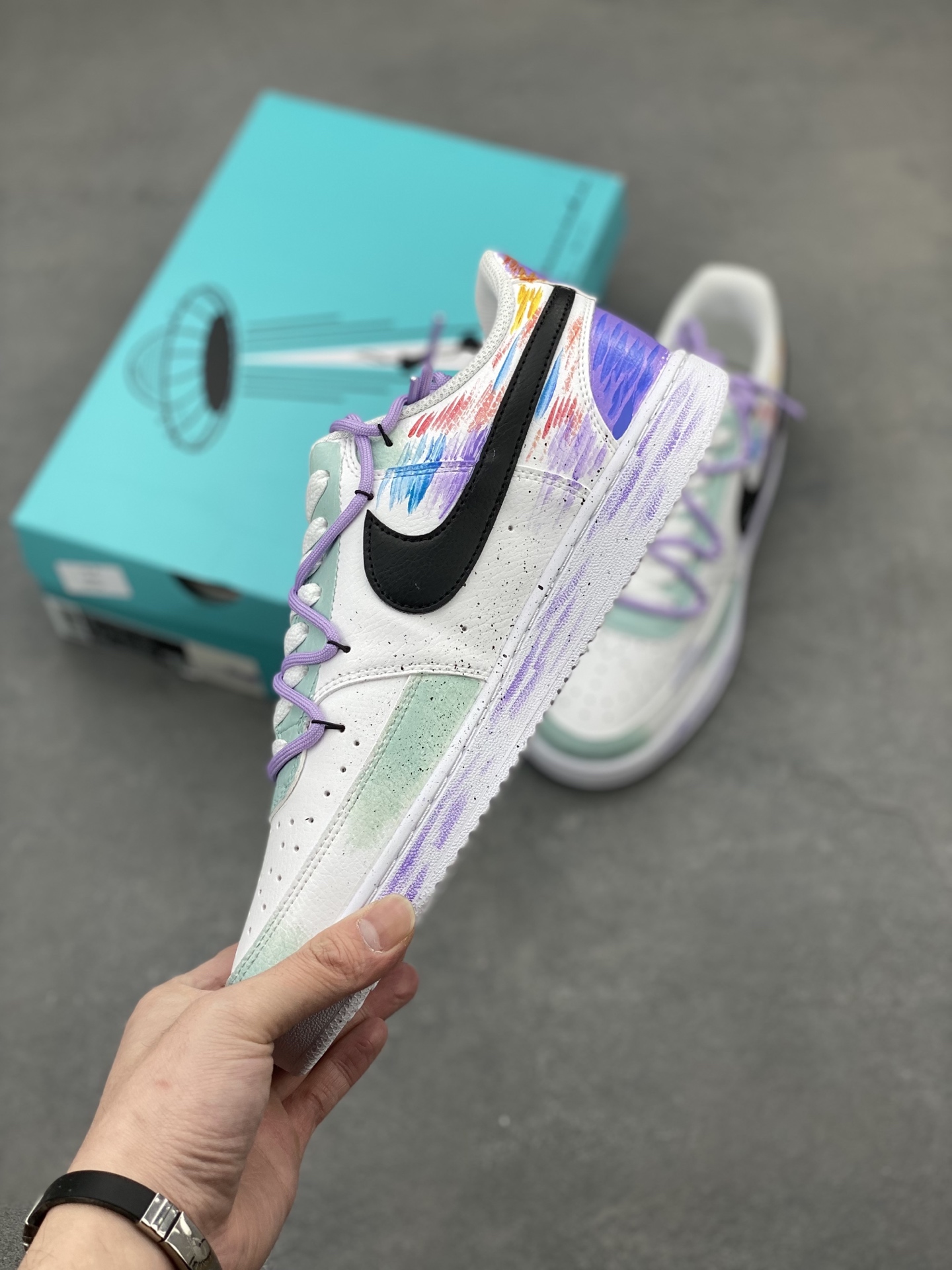 Nike Court Vision Low 'Dreamy Realm' Custom Sneakers - Hand-Painted Graffiti 4 i1743279961382 6097 0 2