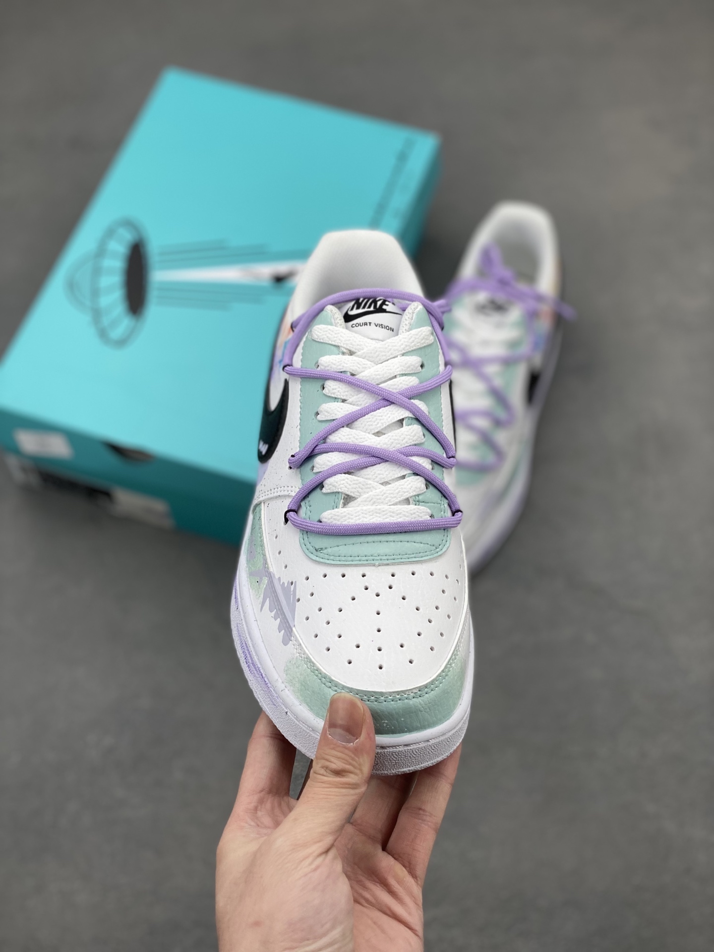 Nike Court Vision Low 'Dreamy Realm' Custom Sneakers - Hand-Painted Graffiti 3 i1743279962723 8731 0 1
