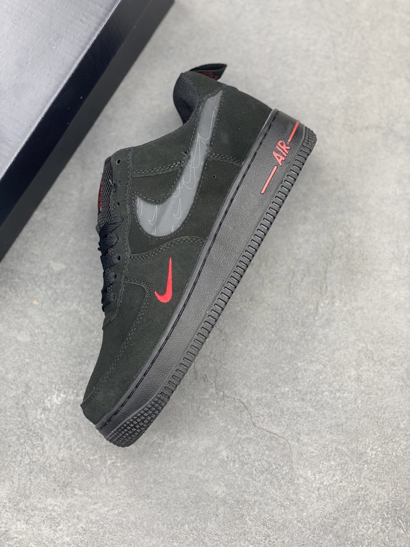 Nike Air Force 1 '07 Low Black/Red Suede Sneakers DZ4514-001 8 i1743538800252 4609 0 6