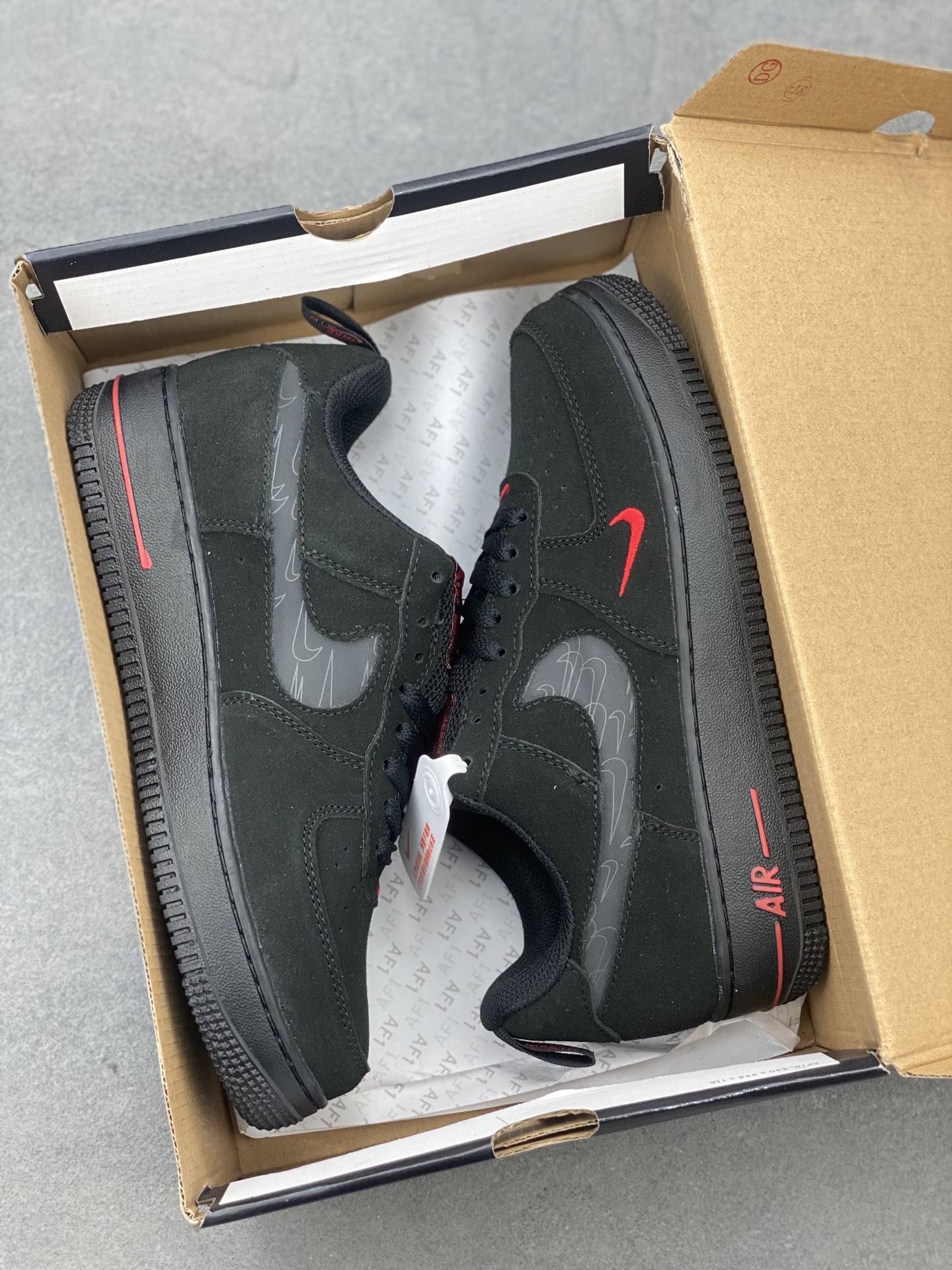 Nike Air Force 1 '07 Low Black/Red Suede Sneakers DZ4514-001 10 i1743538800474 3079 0 8