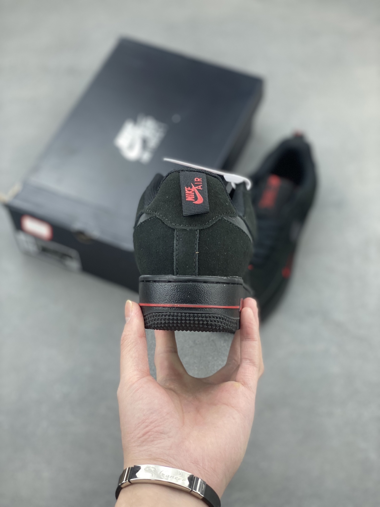 Nike Air Force 1 '07 Low Black/Red Suede Sneakers DZ4514-001 5 i1743538800490 1039 0 3