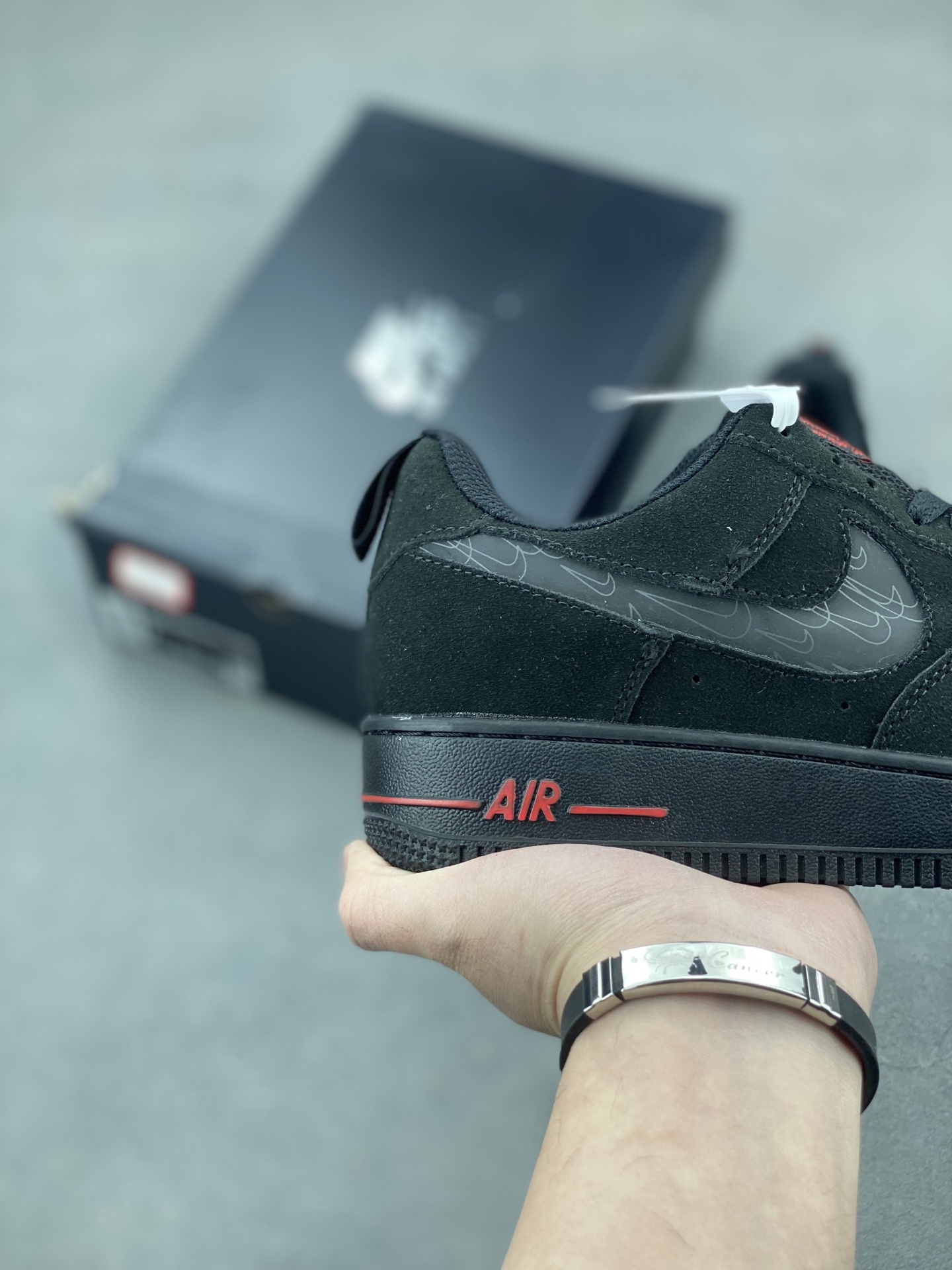 Nike Air Force 1 '07 Low Black/Red Suede Sneakers DZ4514-001 6 i1743538812028 1876 0 4