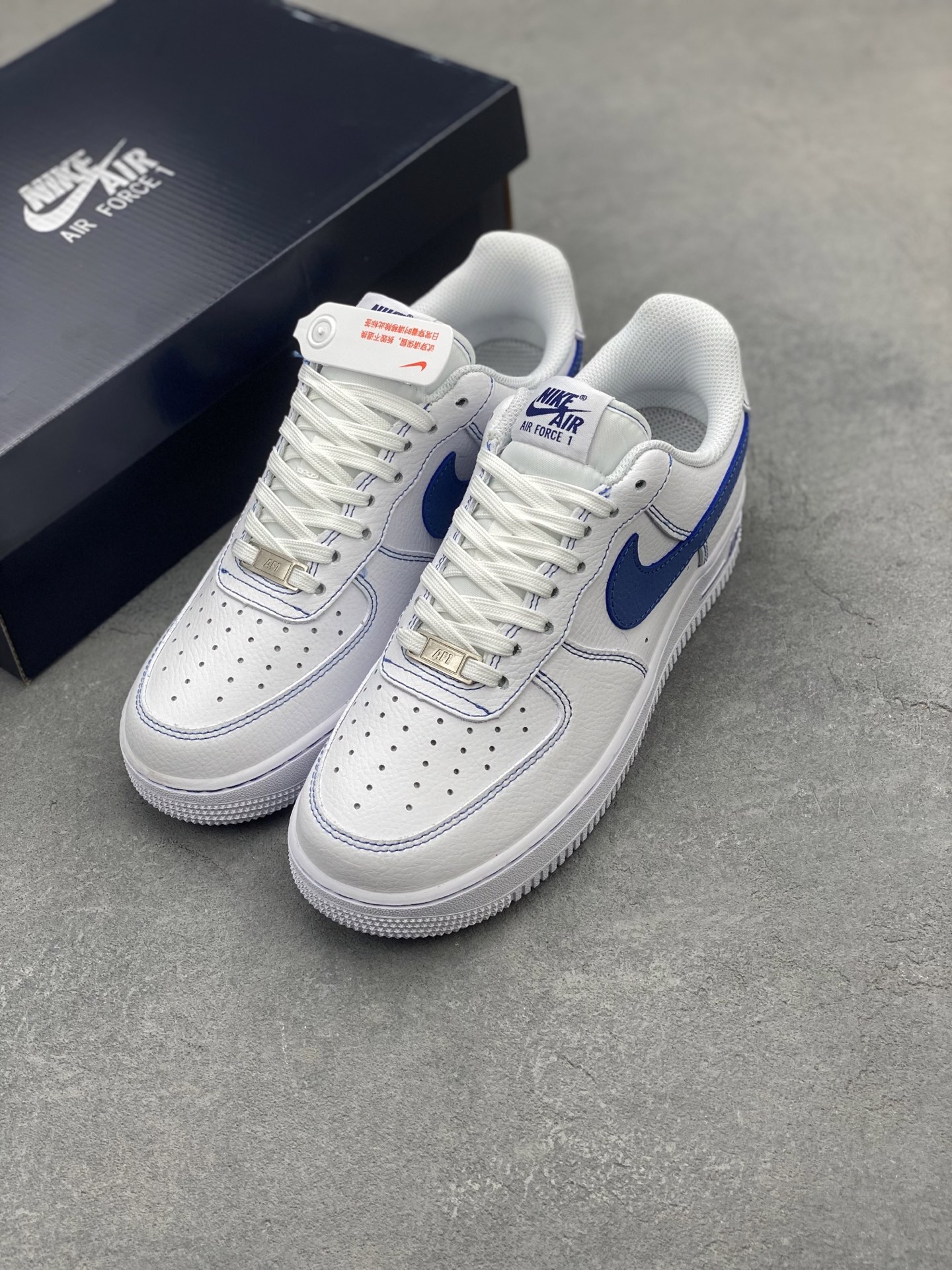 Nike Air Force 1 '07 Low White/Blue Stitching - Limited Edition Sneaker 9 i1743538908024 9885 0 7