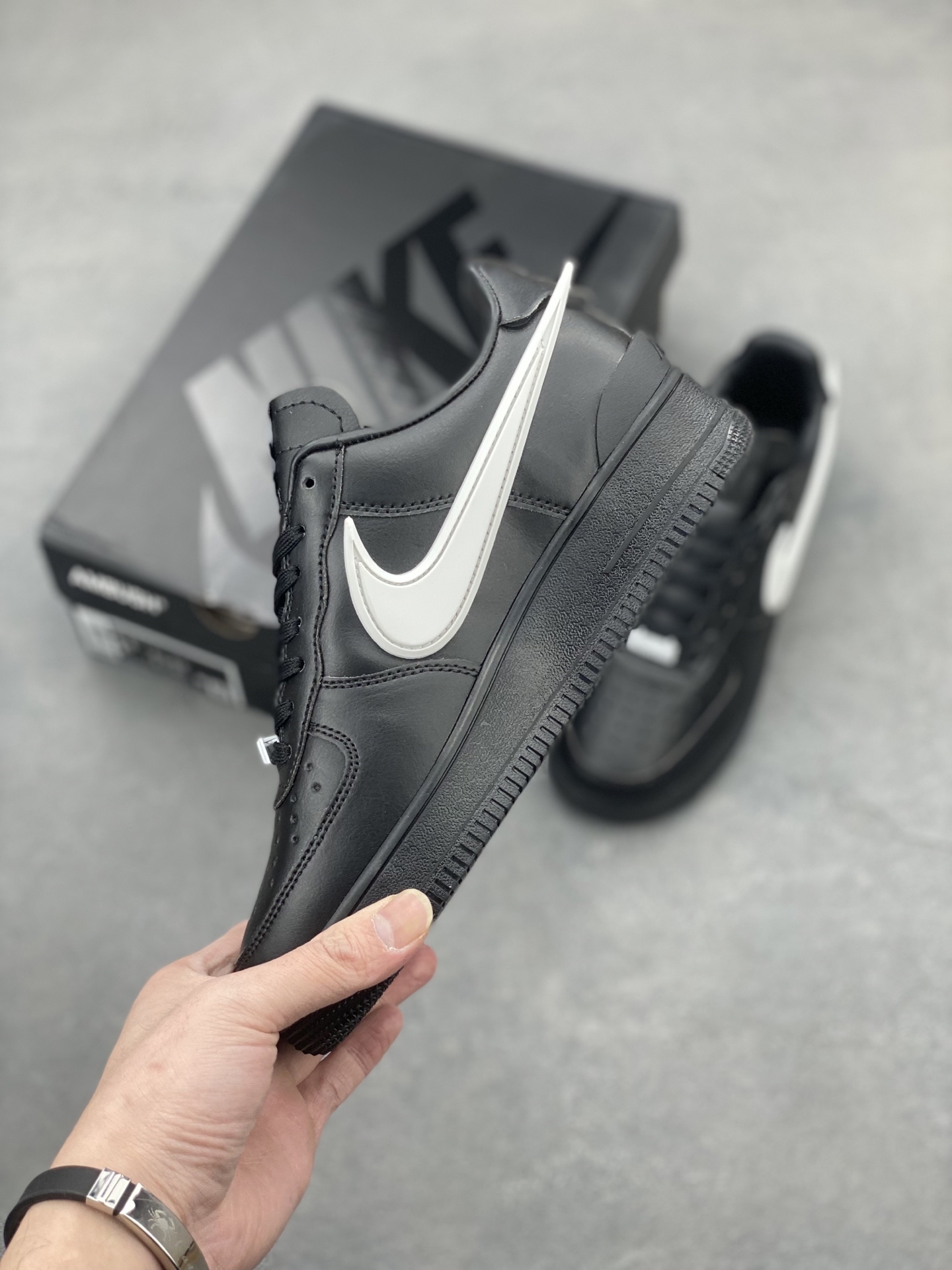 Ambush x Nike Air Force 1 Low Black DV3464-001 Leather Sneakers 4 i1743539271993 5436 0 2