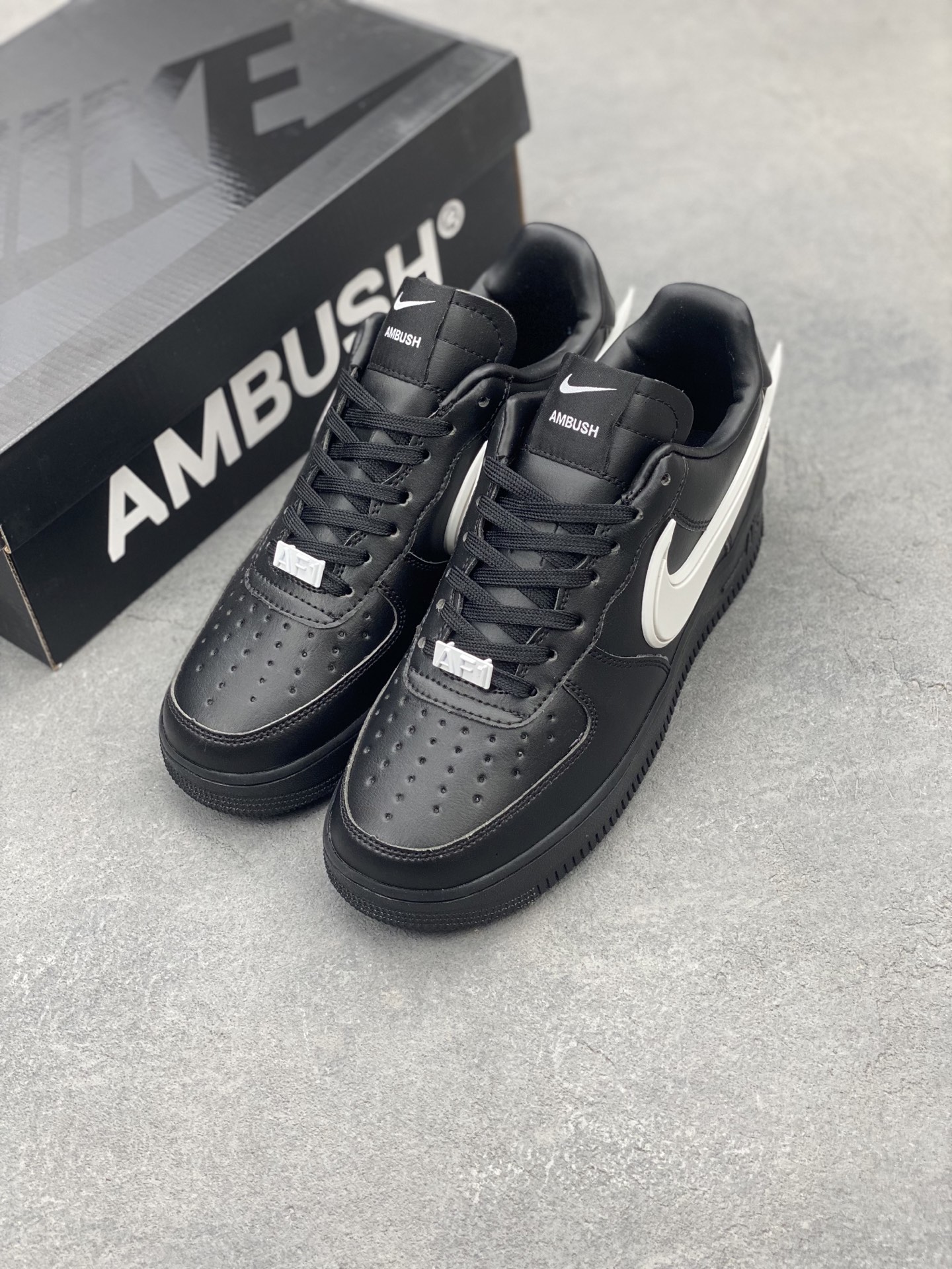 Ambush x Nike Air Force 1 Low Black DV3464-001 Leather Sneakers 9 i1743539272084 7637 0 7