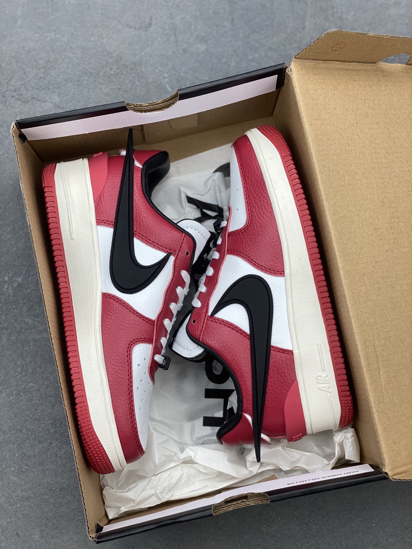 Nike x Ambush Air Force 1 Low Red White Black Leather Sneakers 10 i1743539343402 7521 0 8