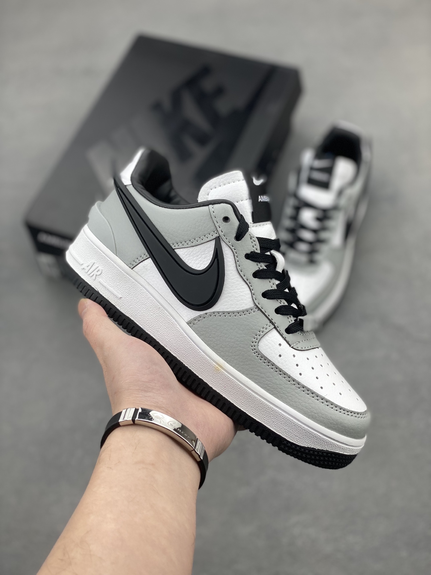 Nike x Ambush Air Force 1 Low Grey White Black, Leather Structure - DV3464-005 2 i1743539372062 4926 0 0