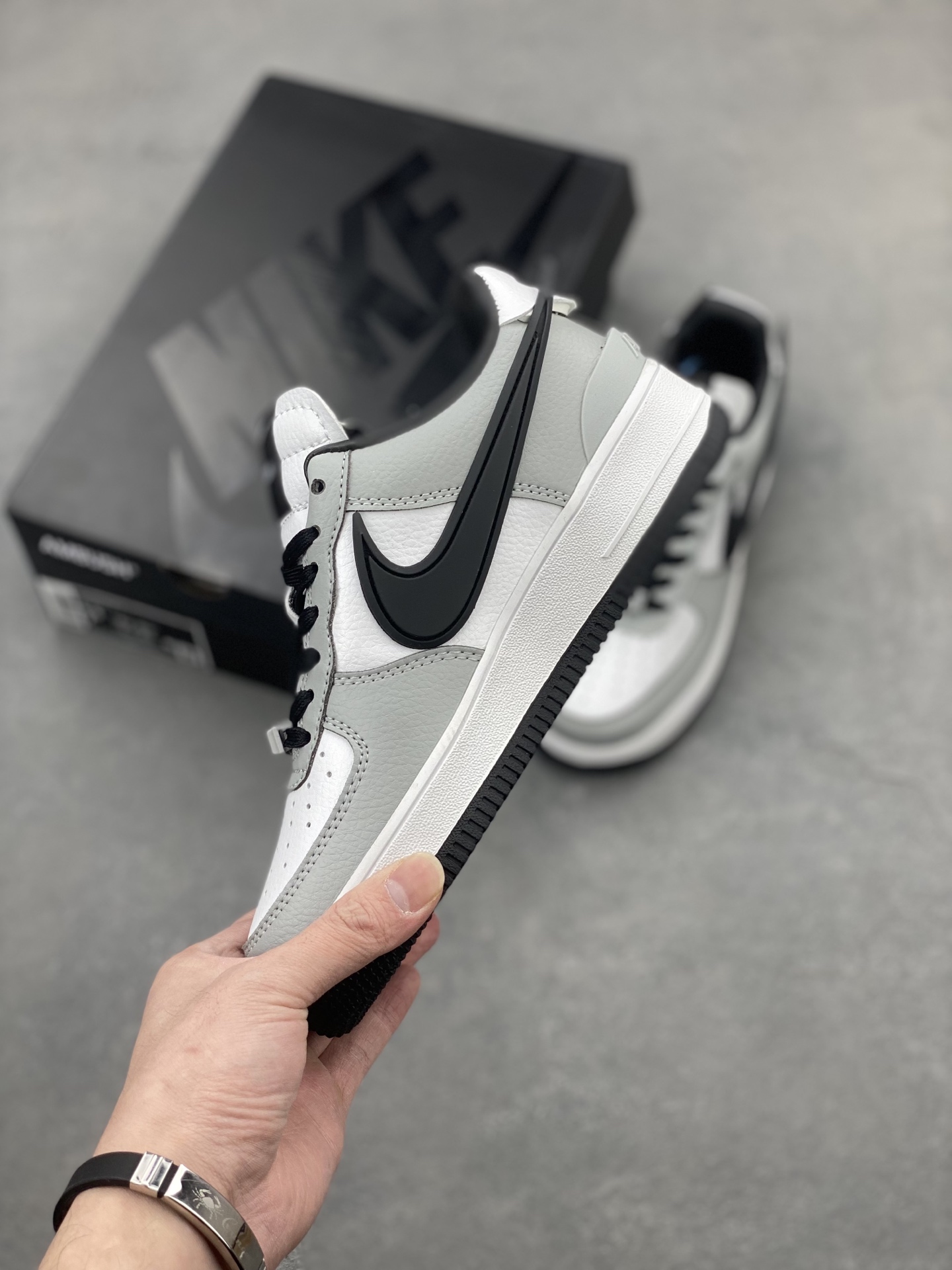 Nike x Ambush Air Force 1 Low Grey White Black, Leather Structure - DV3464-005 4 i1743539384616 1249 0 2