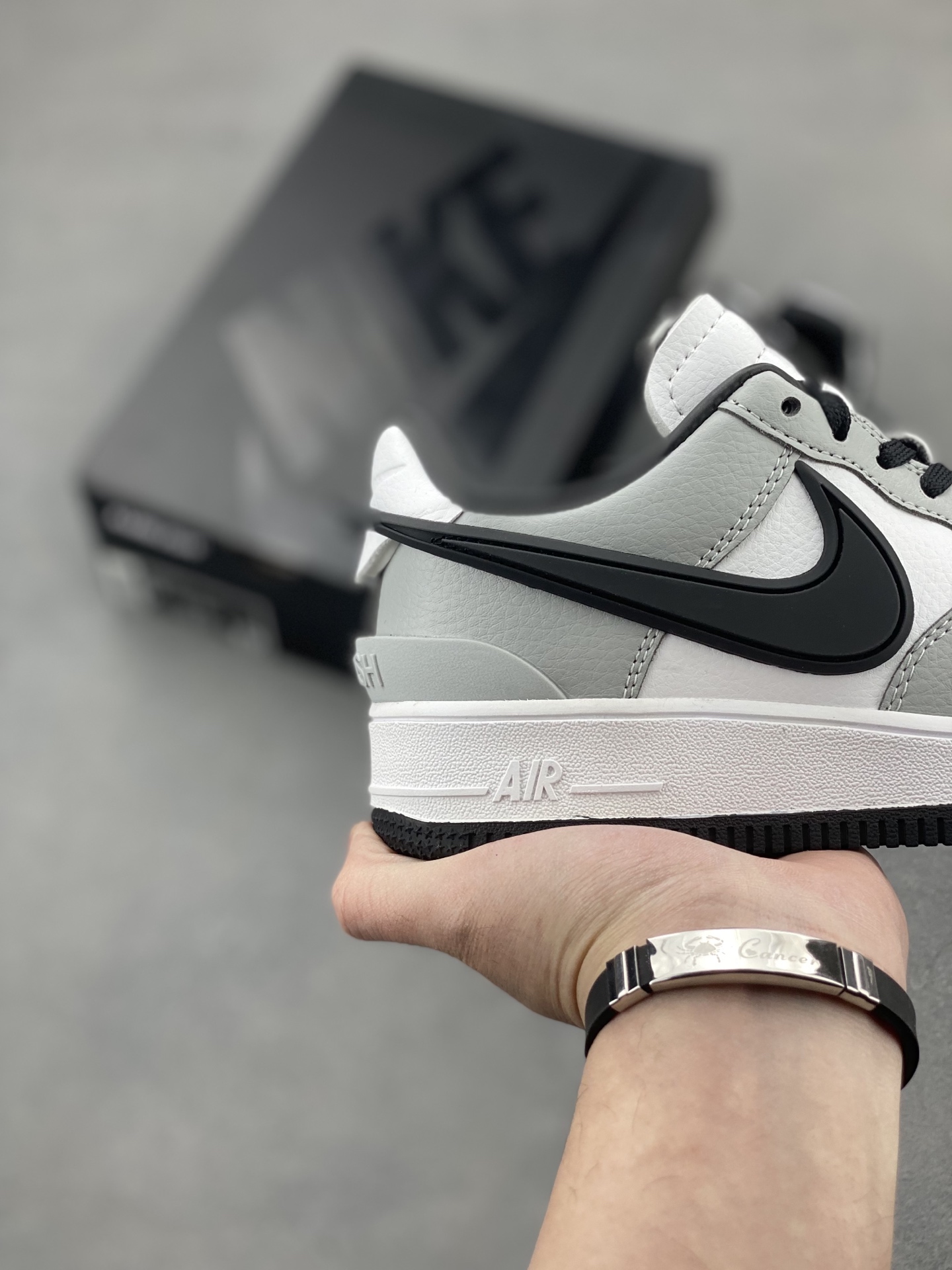 Nike x Ambush Air Force 1 Low Grey White Black, Leather Structure - DV3464-005 6 i1743539387801 5080 0 4