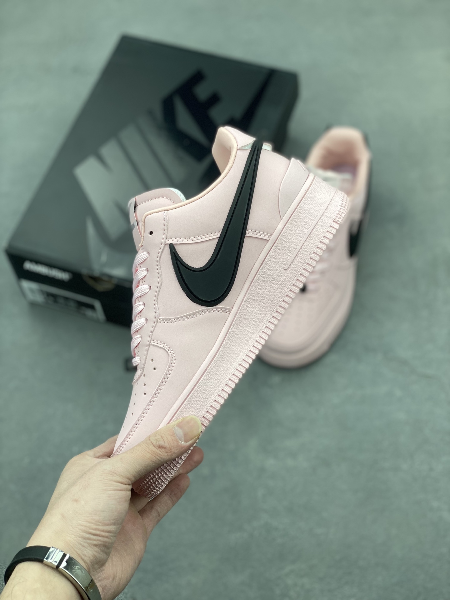 Ambush x Nike Air Force 1 Low Pink Sneakers Leather Structure DV3464-022 4 i1743539463378 7340 0 2