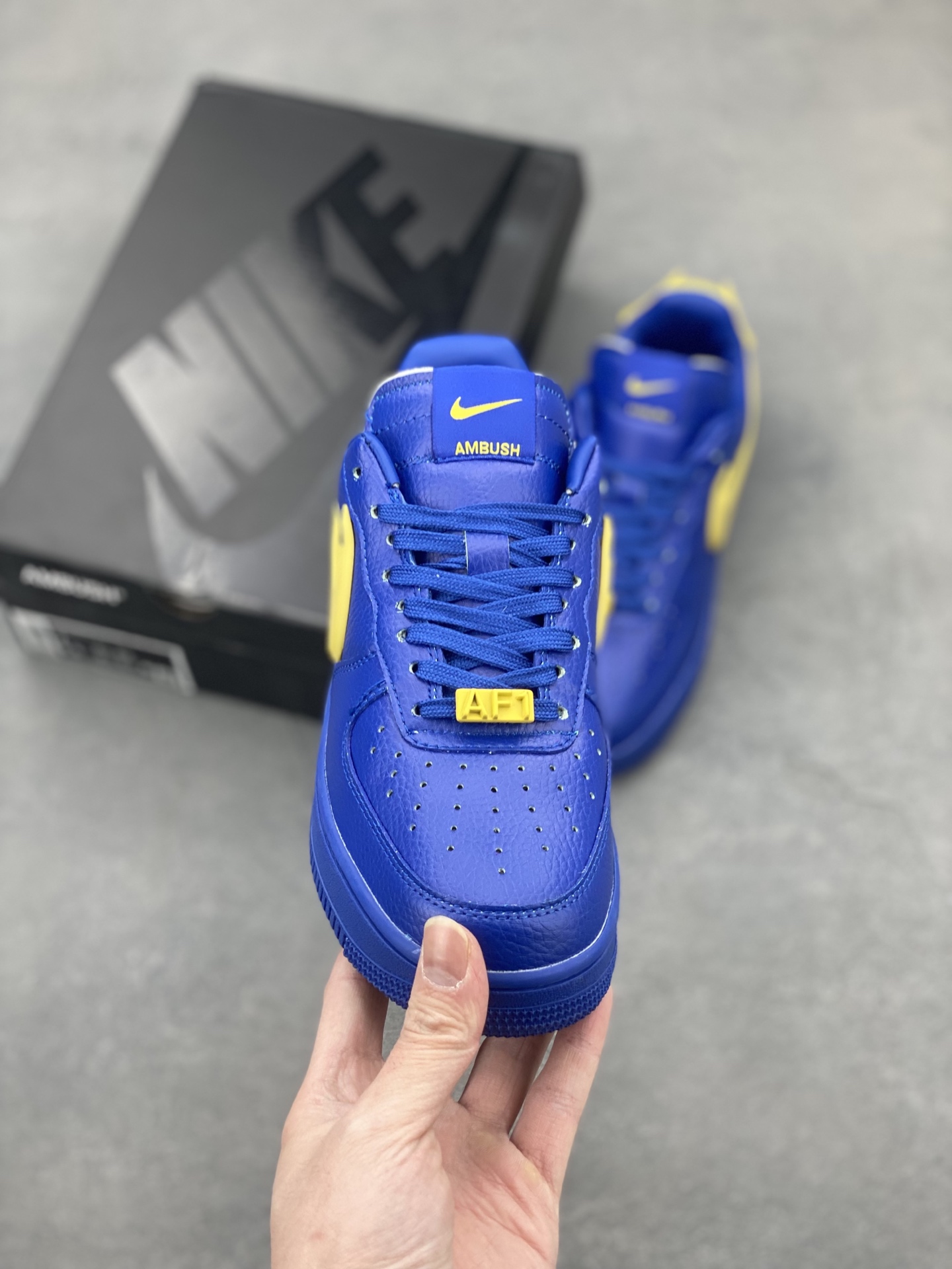 AMBUSH x Nike Air Force 1 Low Blue Yellow Leather Sneakers DV3464-400 3 i1743539483585 2625 0 1