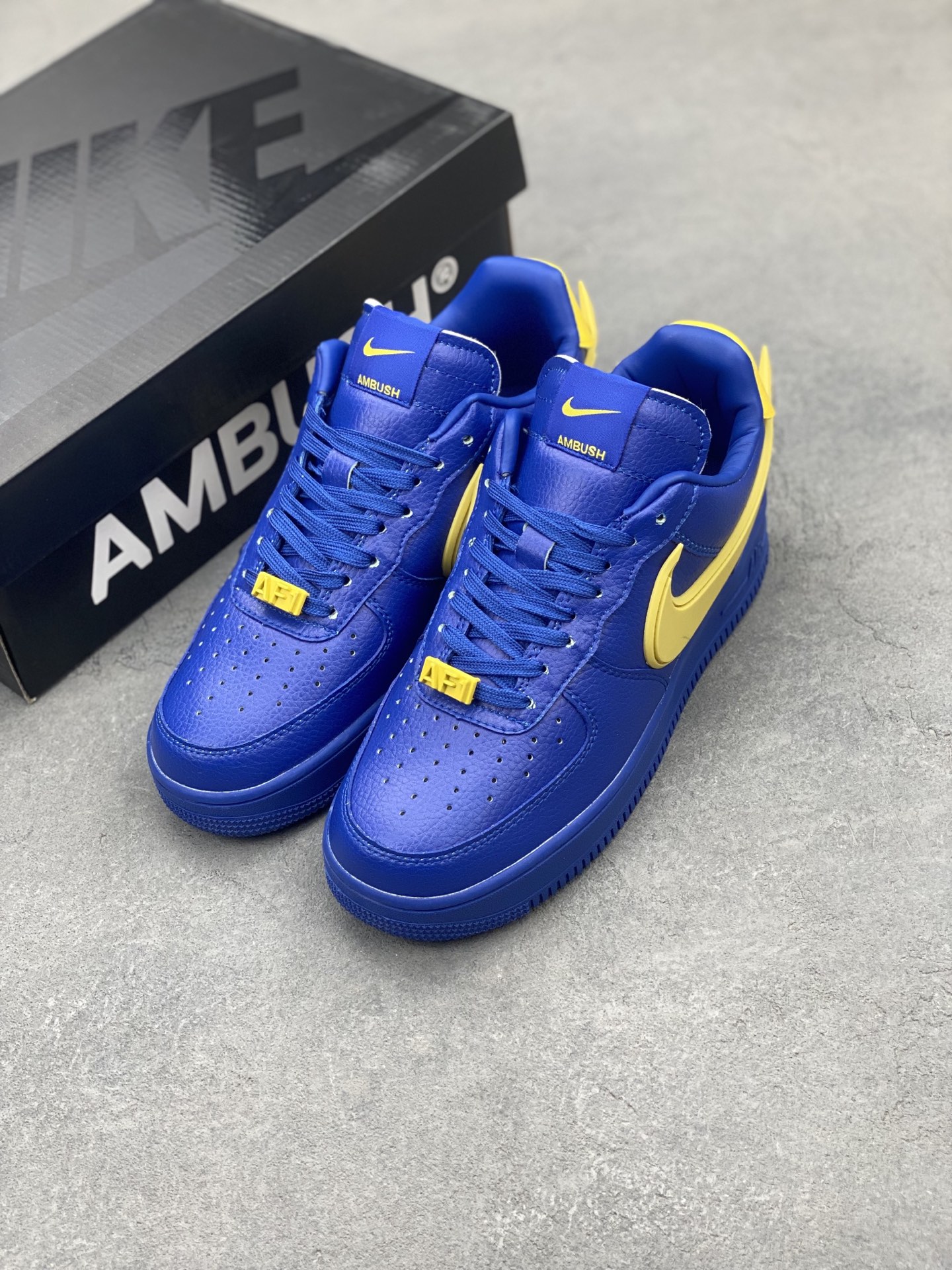 AMBUSH x Nike Air Force 1 Low Blue Yellow Leather Sneakers DV3464-400 9 i1743539492053 2454 0 7