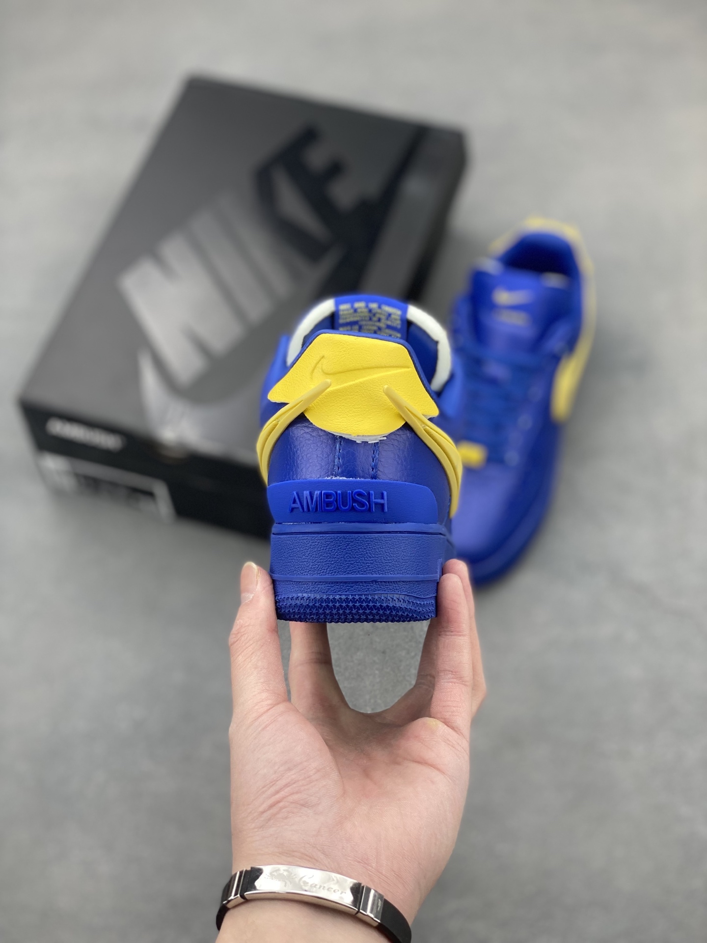AMBUSH x Nike Air Force 1 Low Blue Yellow Leather Sneakers DV3464-400 5 i1743539492738 2633 0 3