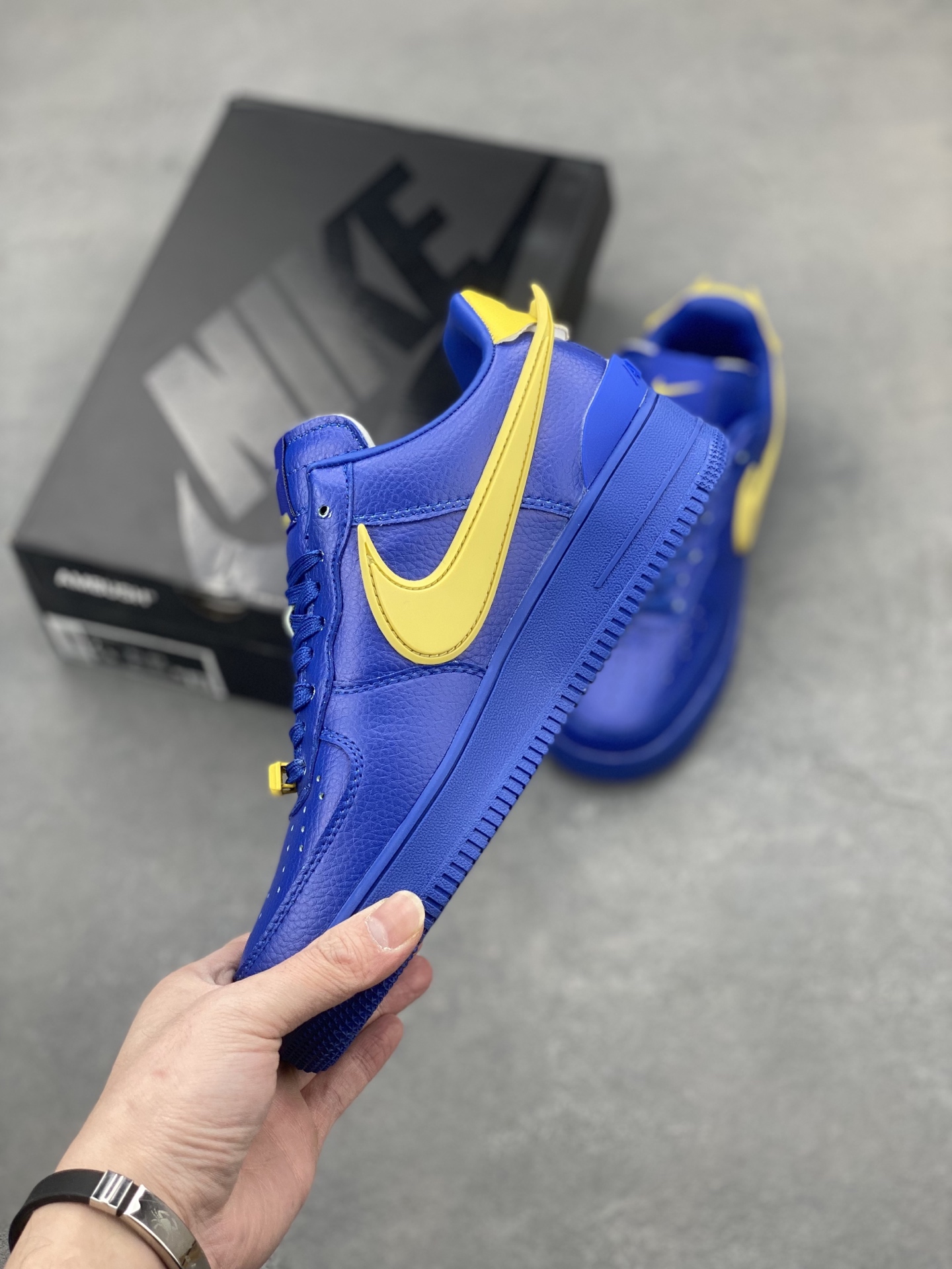 AMBUSH x Nike Air Force 1 Low Blue Yellow Leather Sneakers DV3464-400 4 i1743539492747 2779 0 2