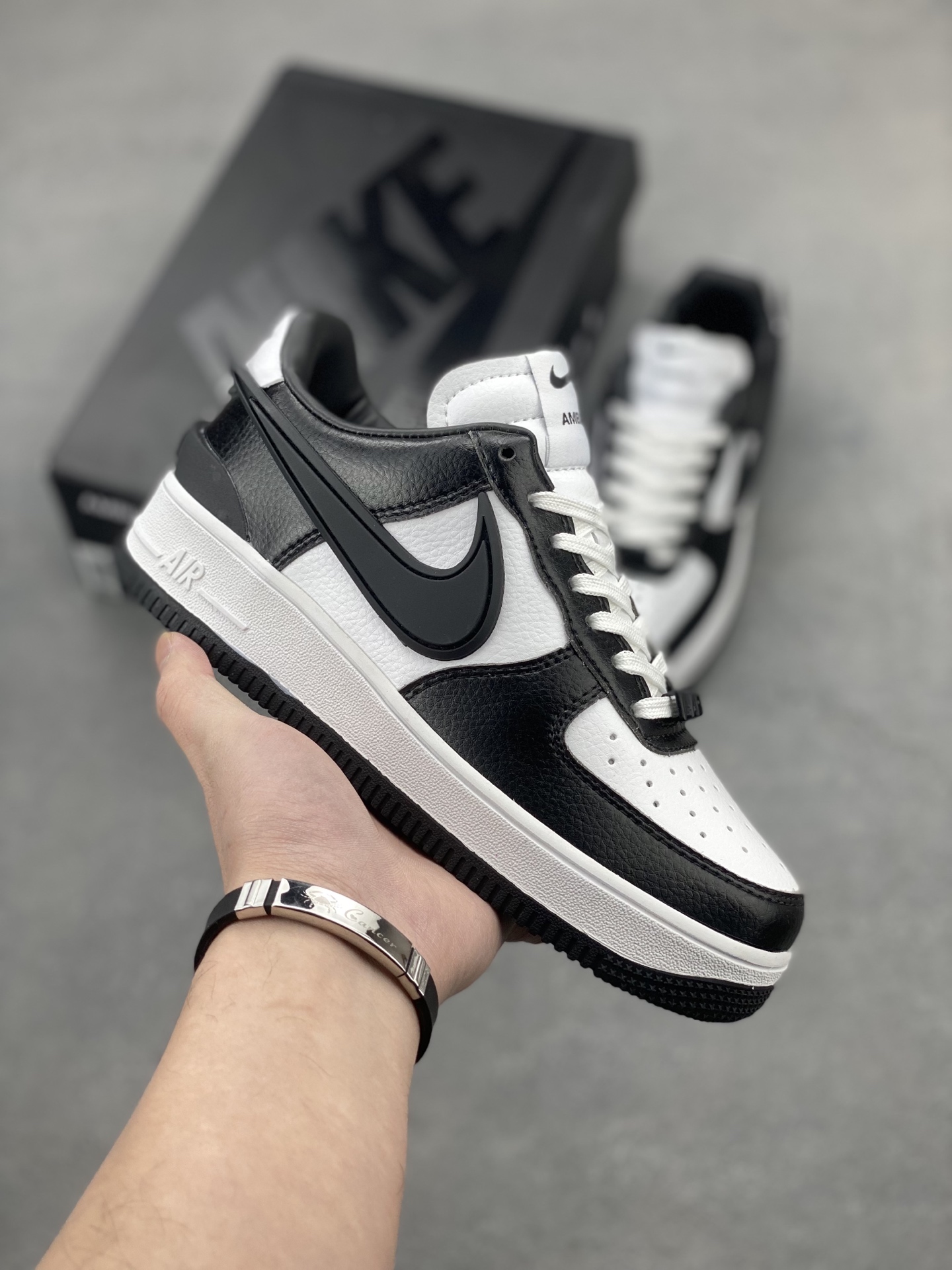 Nike x Ambush Air Force 1 Low Black and White Leather Sneakers DV3464-003 2 i1743539544514 2723 0 0