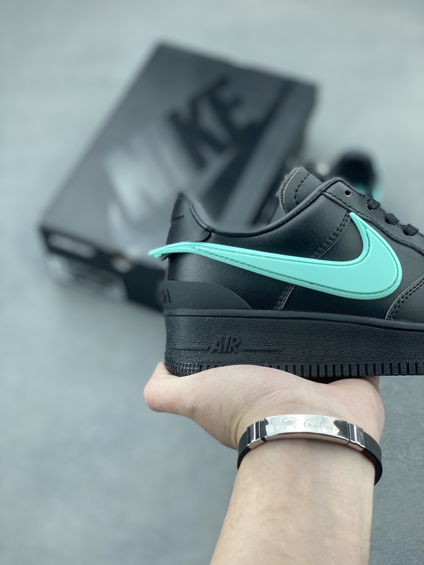 Nike x Ambush Air Force 1 Low Black/Aqua Leather Sneakers DV3464-009 6 i1743539812940 7352 0 4