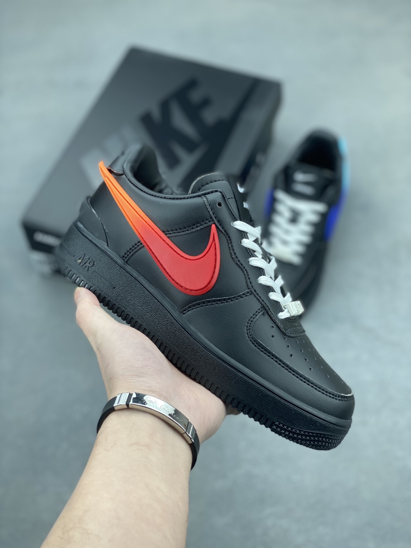 Ambush x Nike Air Force 1 Low Black Leather Sneakers - Size 36 to 45 2 i1743539841390 4486 0 0