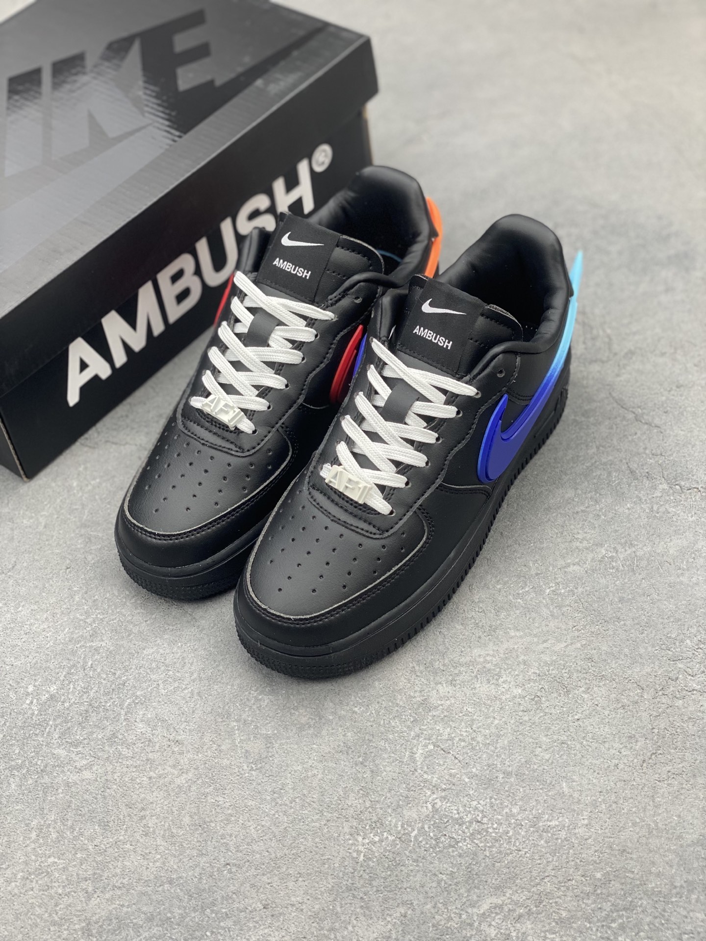 Ambush x Nike Air Force 1 Low Black Leather Sneakers - Size 36 to 45 9 i1743539852635 3178 0 7