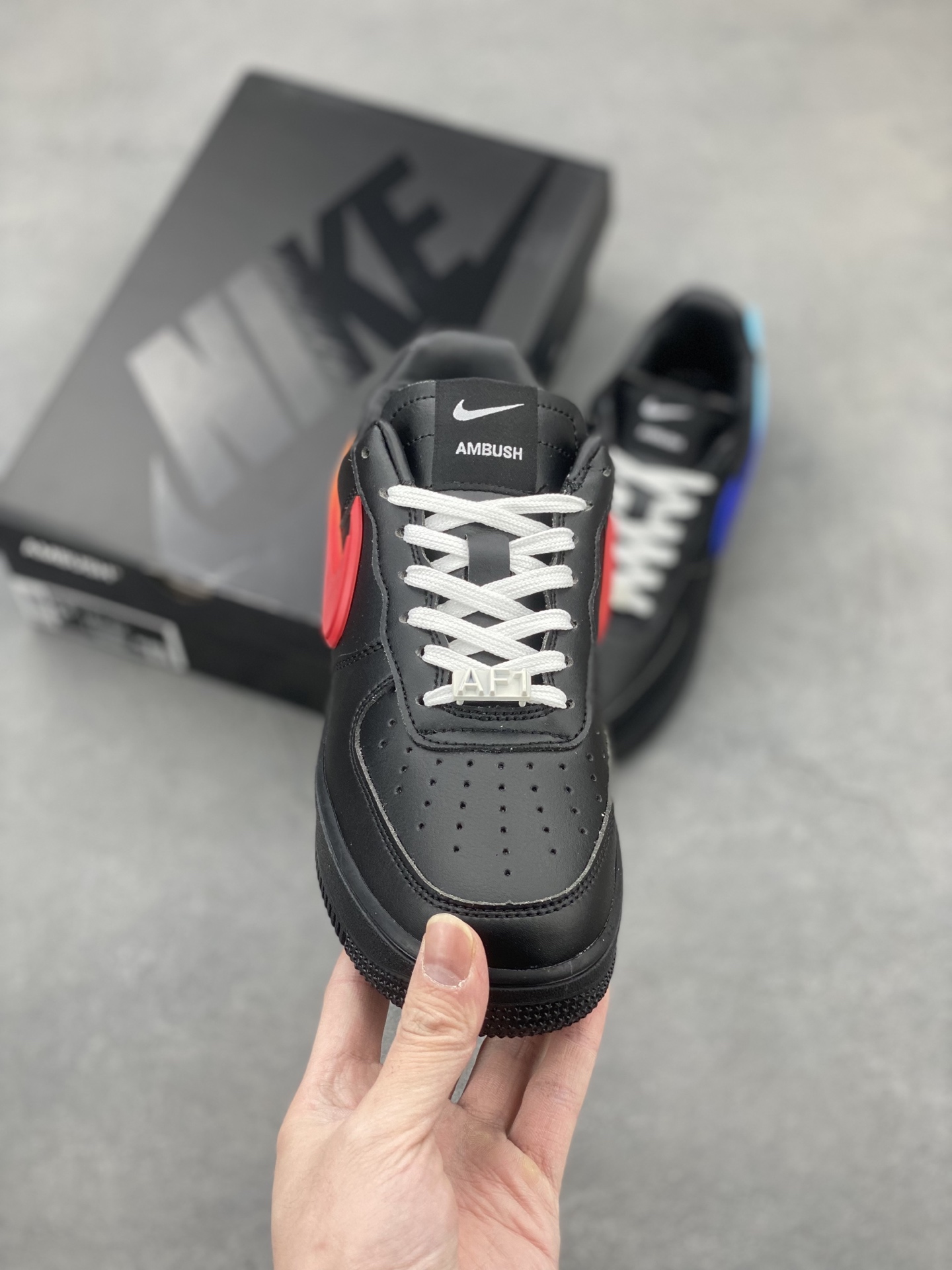 Ambush x Nike Air Force 1 Low Black Leather Sneakers - Size 36 to 45 3 i1743539852723 2534 0 1