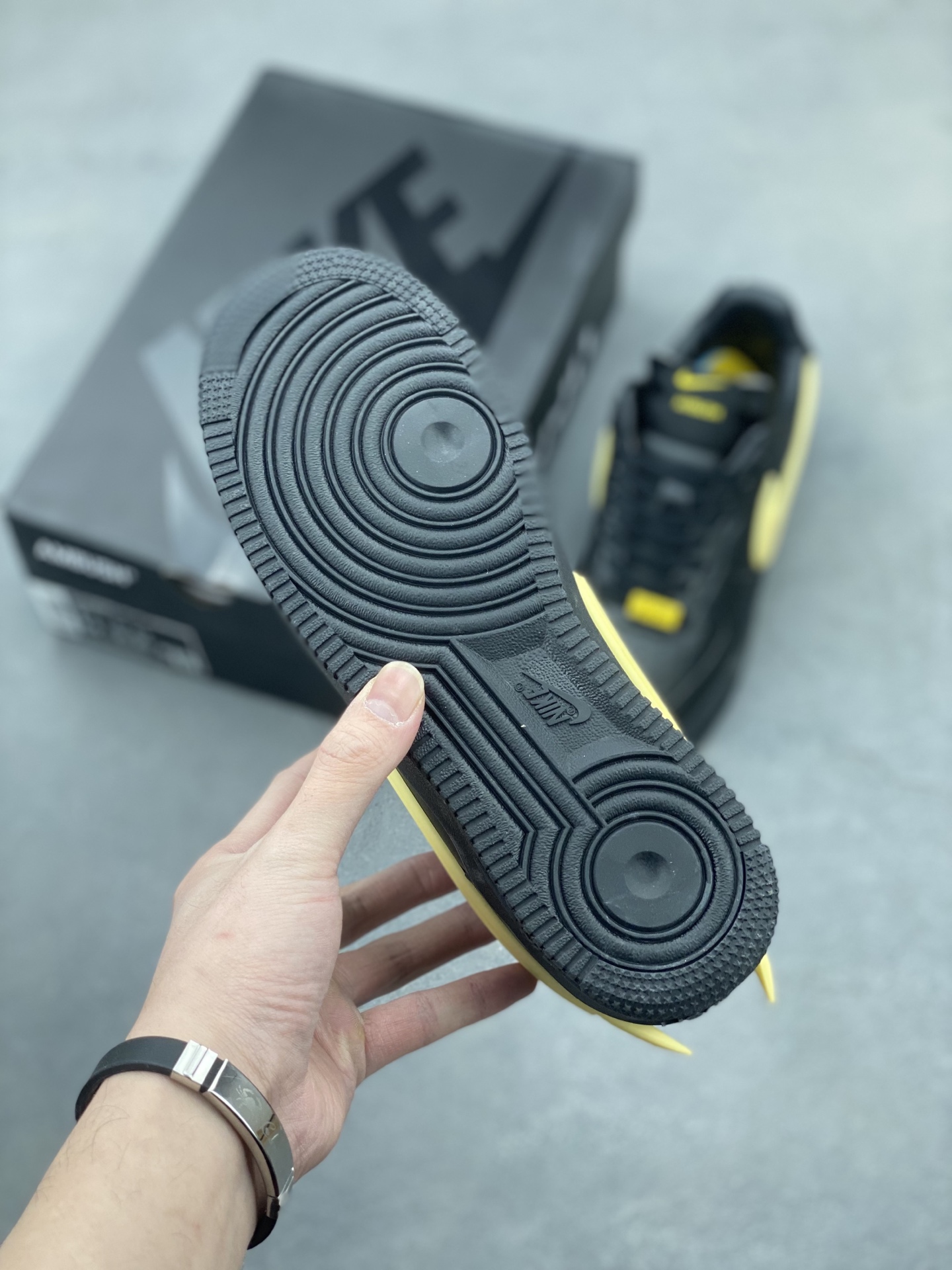 Ambush x Nike Air Force 1 Low Black/Yellow, Leather Structure, Oversized Swoosh 6 i1743539897719 7508 0 4