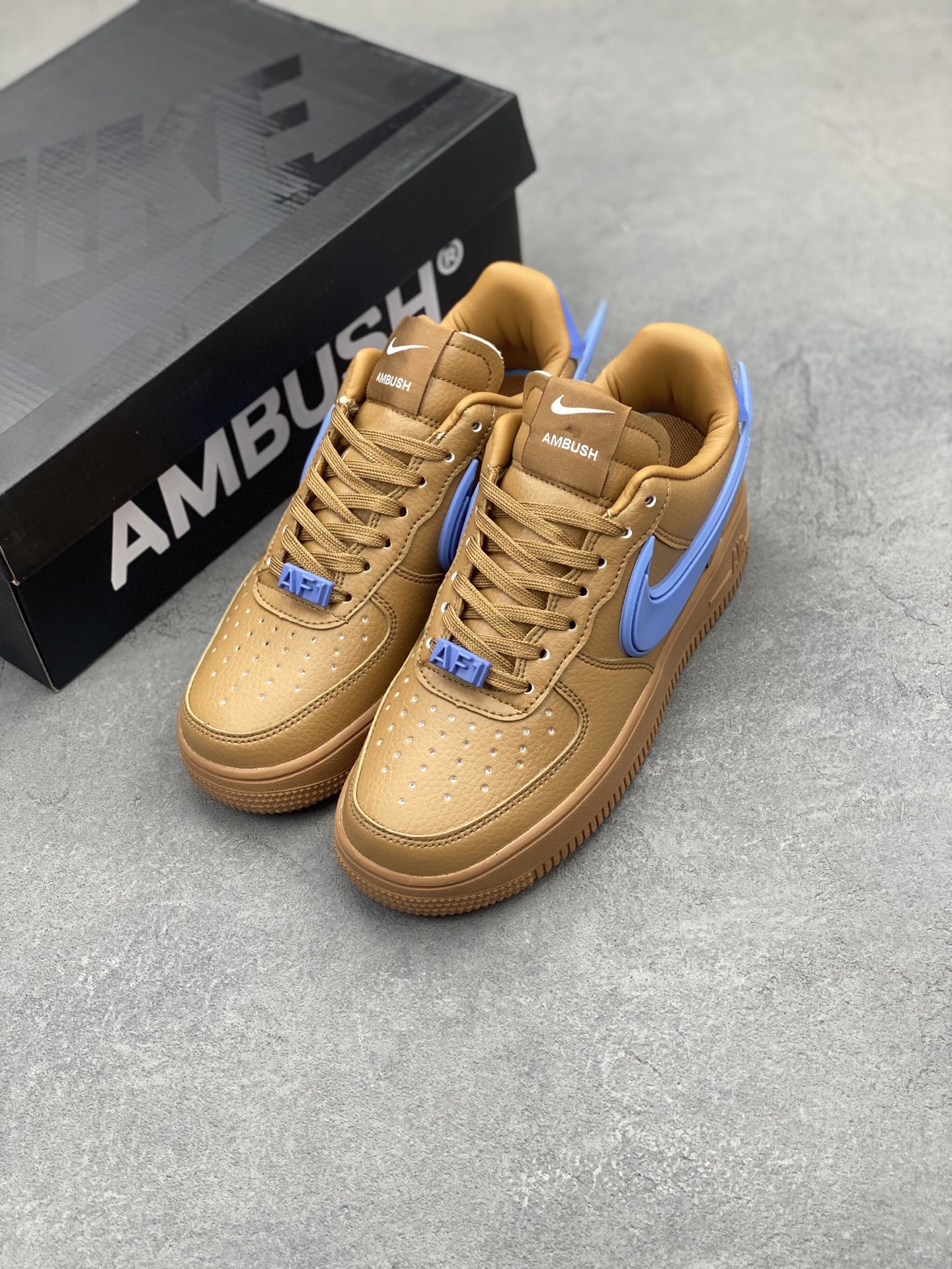 Nike x Ambush Air Force 1 Low Sneakers Leather Brown Blue DV3464-600 9 i1743539930829 6805 0 7