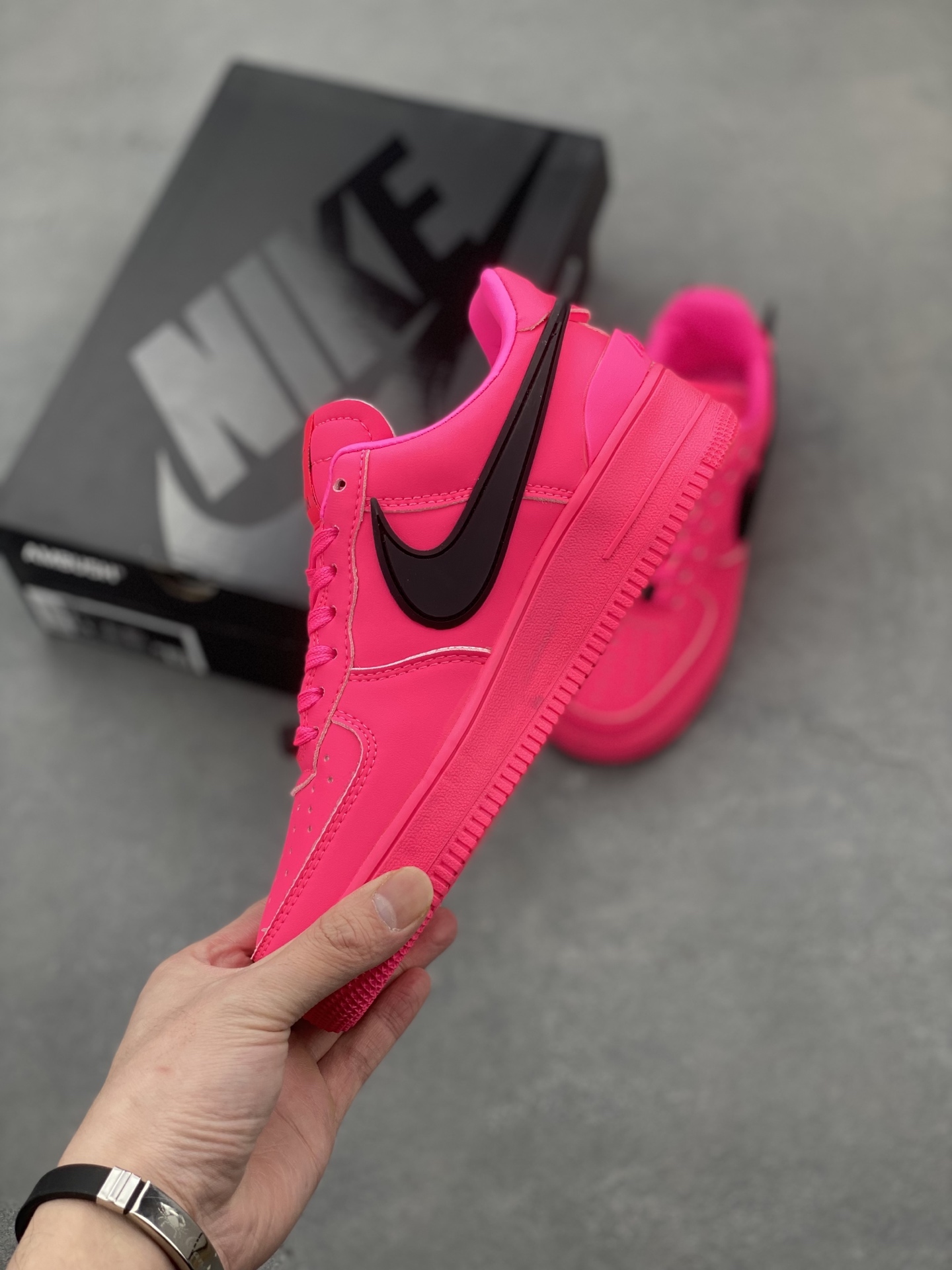 Nike x Ambush Air Force 1 Low Fuchsia Leather Sneakers - DV3464-020 4 i1743540452551 4637 0 2