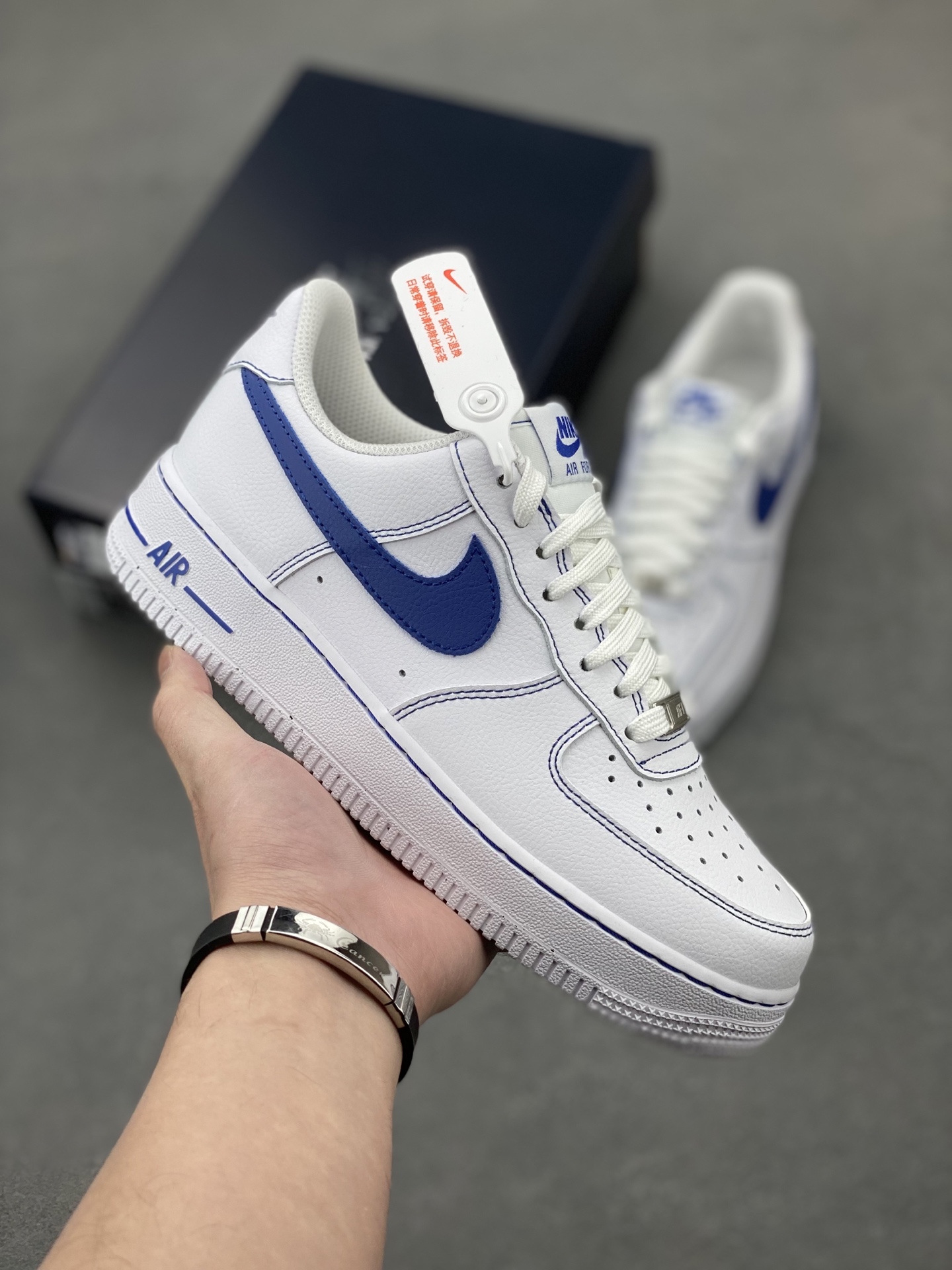 Nike Air Force 1 Low White Blue Stitching Casual Sneakers HQ2037-100 2 i1743869389274 8504 0 0