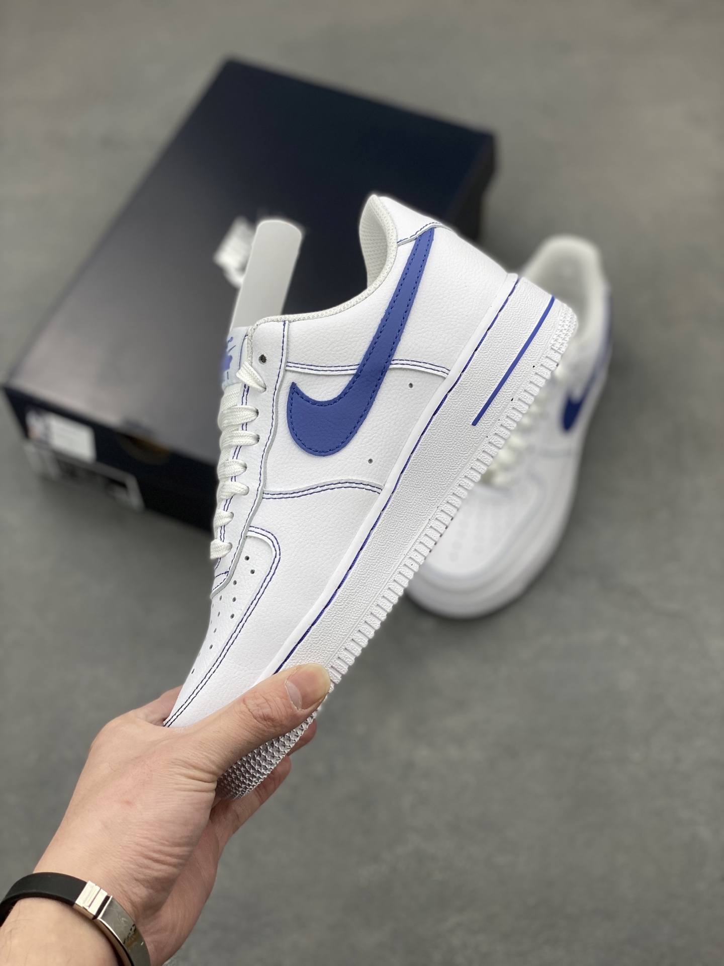 Nike Air Force 1 Low White Blue Stitching Casual Sneakers HQ2037-100 4 i1743869391241 7350 0 2