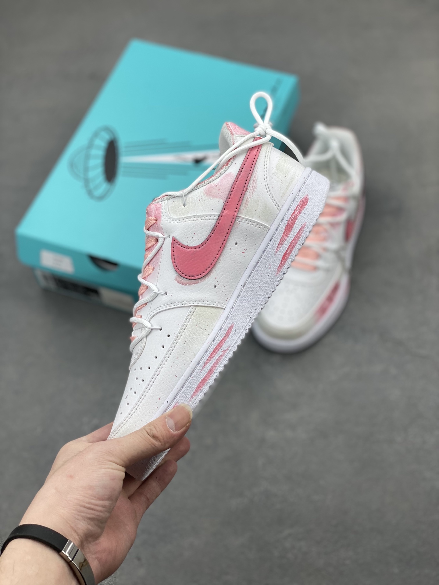Nike Court Vision Low 'Happy Corner' Hand-Painted Graffiti Custom Sneakers 4 i1744228579298 3236 0 2