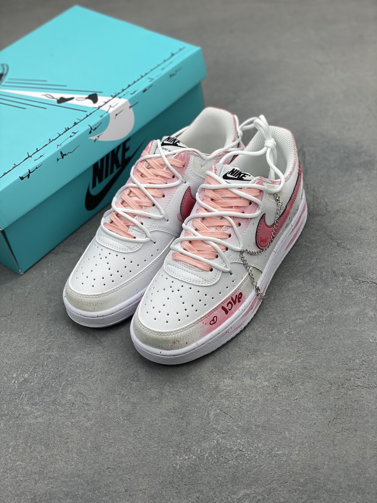 Nike Court Vision Low 'Happy Corner' Hand-Painted Graffiti Custom Sneakers 9 i1744228581559 4290 0 7