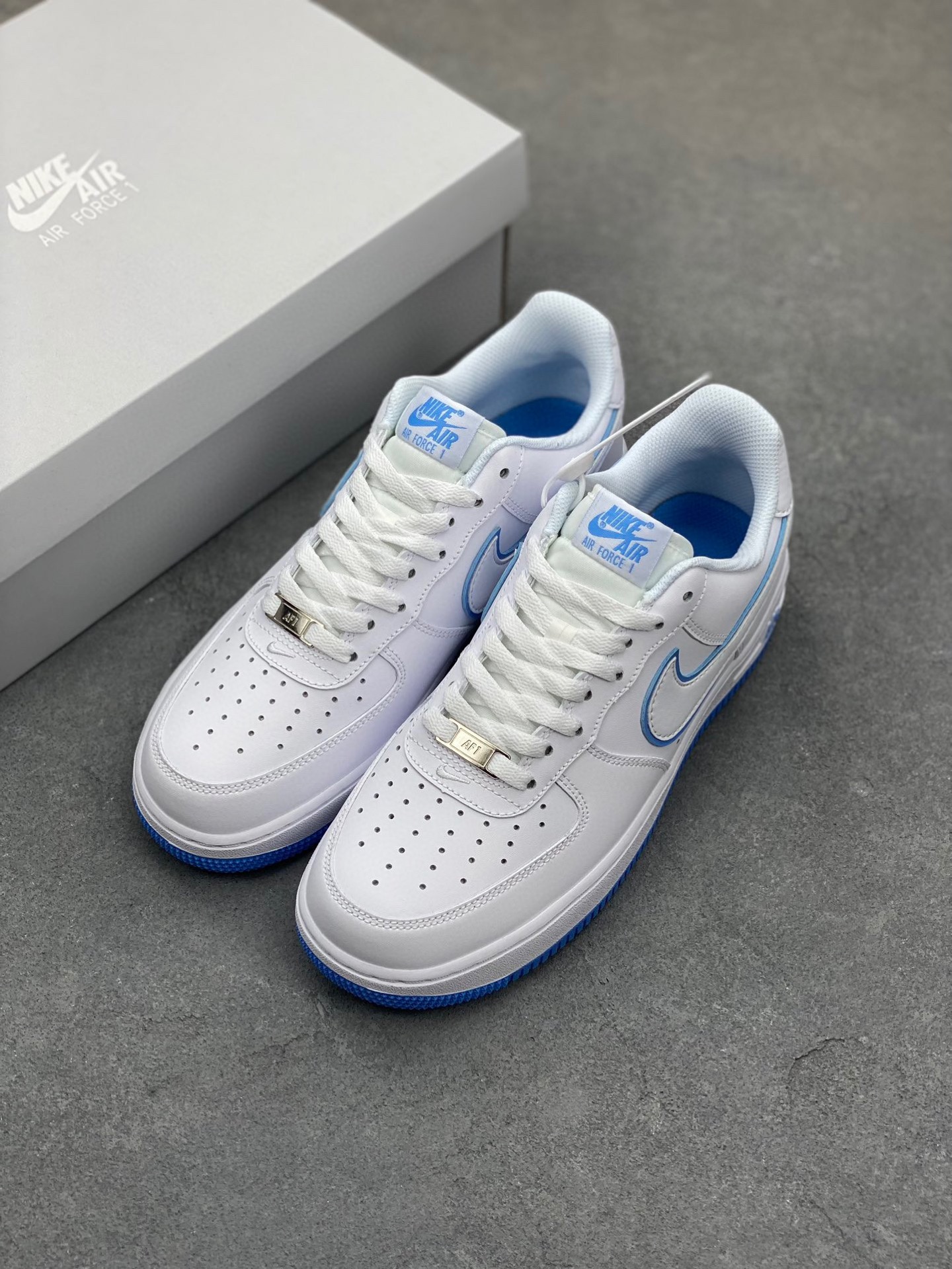 Nike Air Force 1 Low White/Blue Casual Sneakers - DV0788-102 9 i1744316107248 5354 0 7
