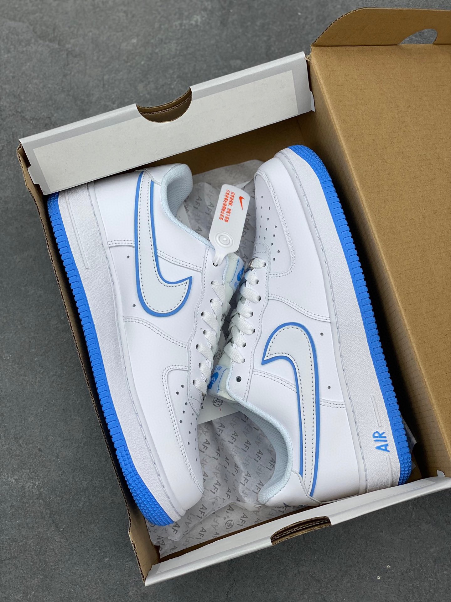 Nike Air Force 1 Low White/Blue Casual Sneakers - DV0788-102 10 i1744316109417 3570 0 8