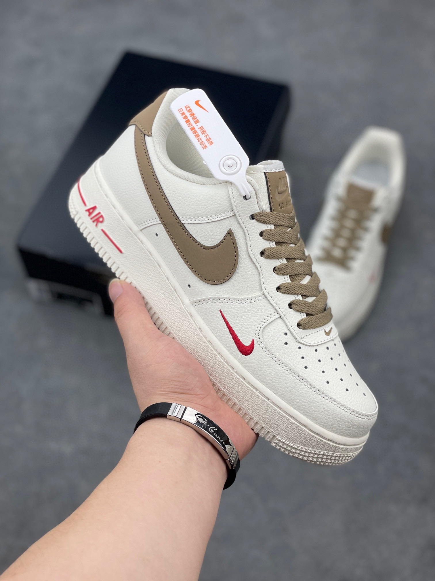 Nike Air Force 1 Low White/Khaki Casual Sneakers - Timeless Style 2 i1744316497164 8316 0 0