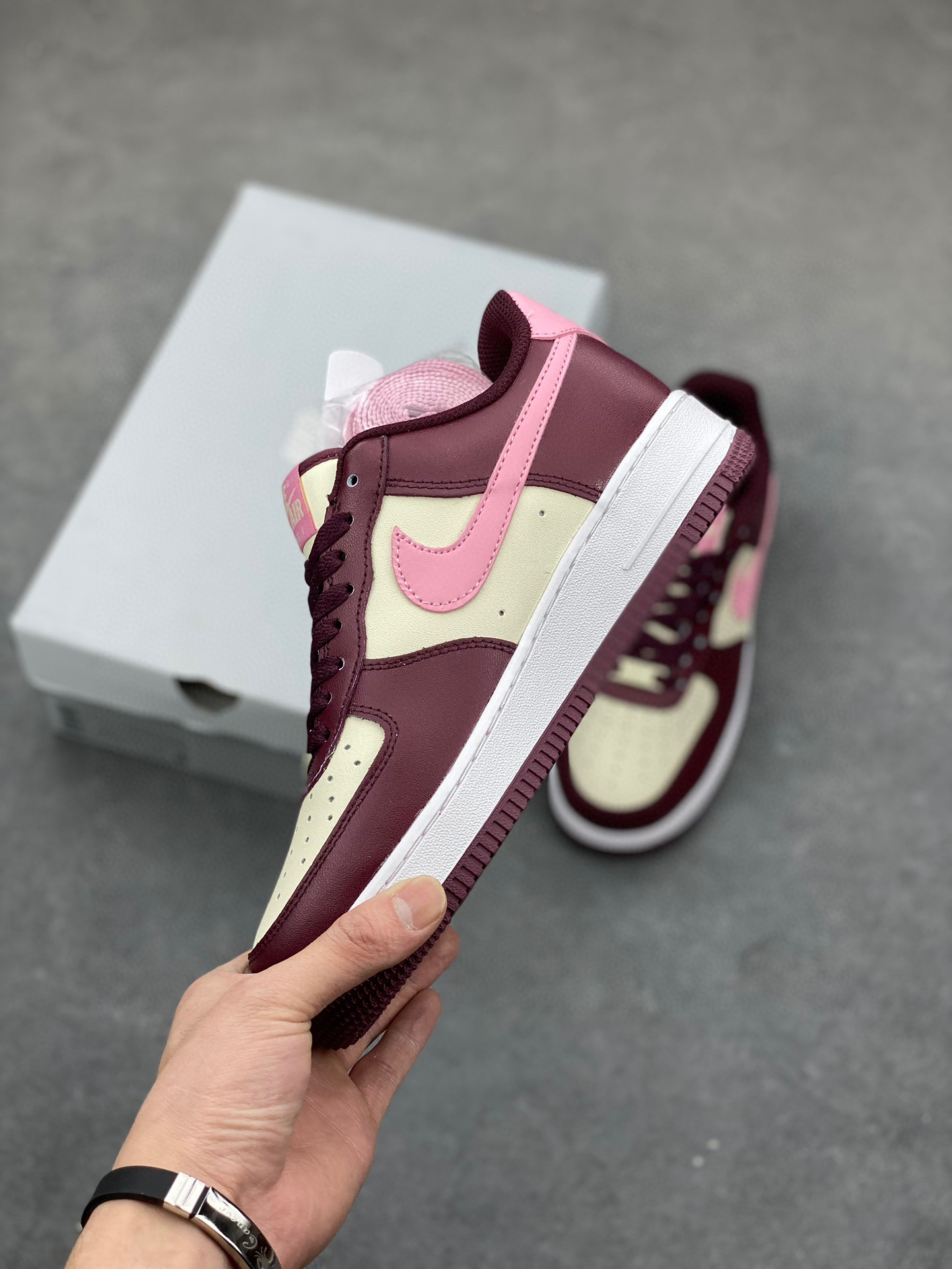 Nike Air Force 1 Low Casual Shoes - Wine Red/White - FD9925-161 4 i1744317488646 5902 0 2