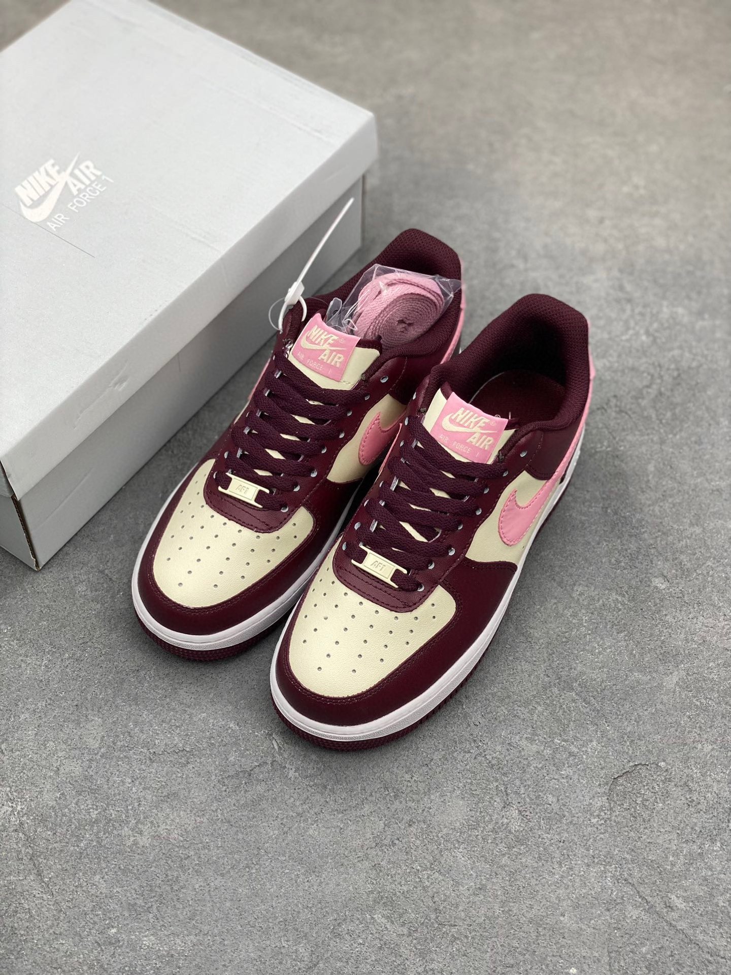 Nike Air Force 1 Low Casual Shoes - Wine Red/White - FD9925-161 9 i1744317488982 4971 0 7