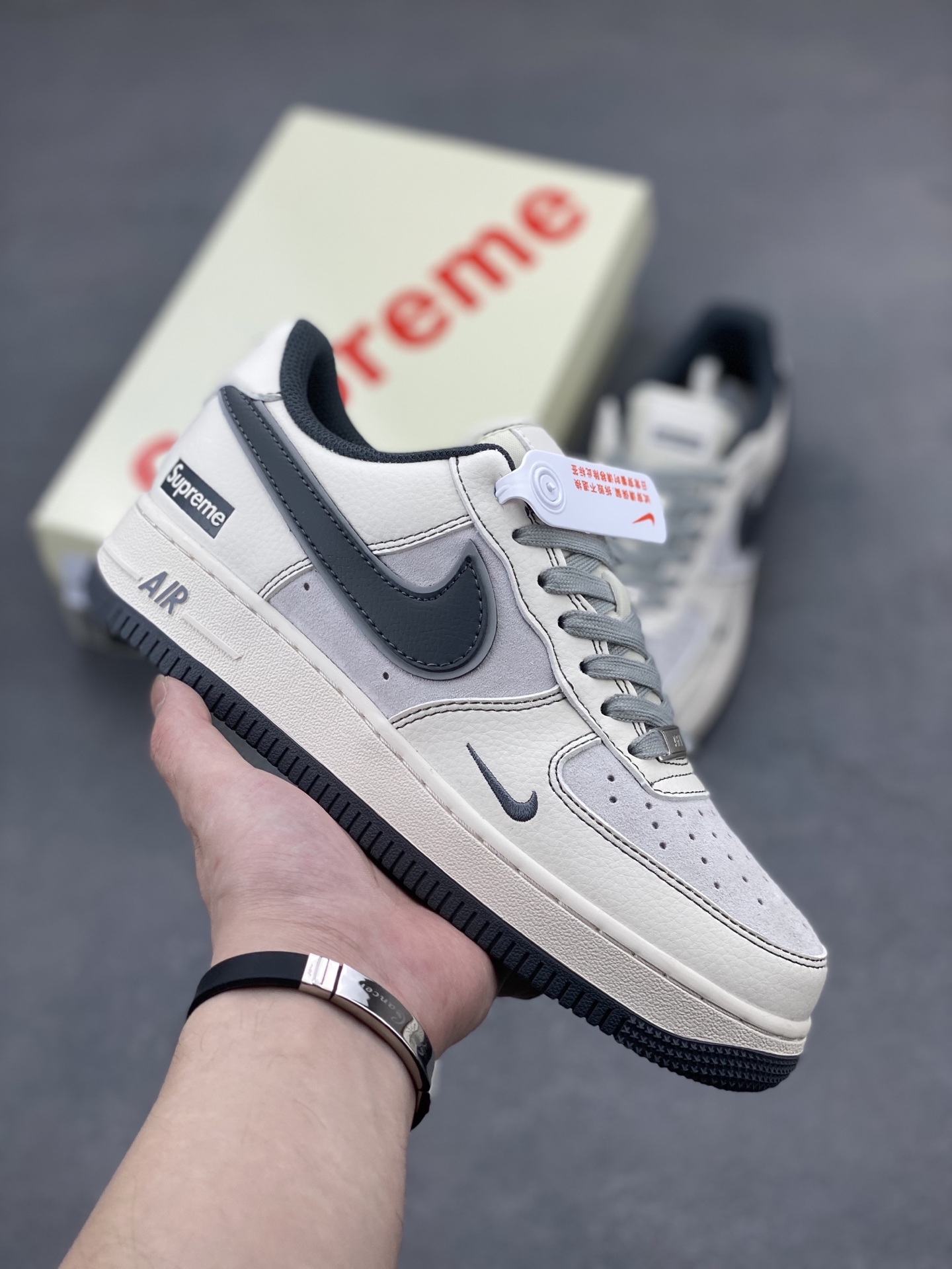 Nike Air Force 1 '07 Low Supreme Collab Sneakers - Pig Grey Base 2 i1744399216985 8378 0 0