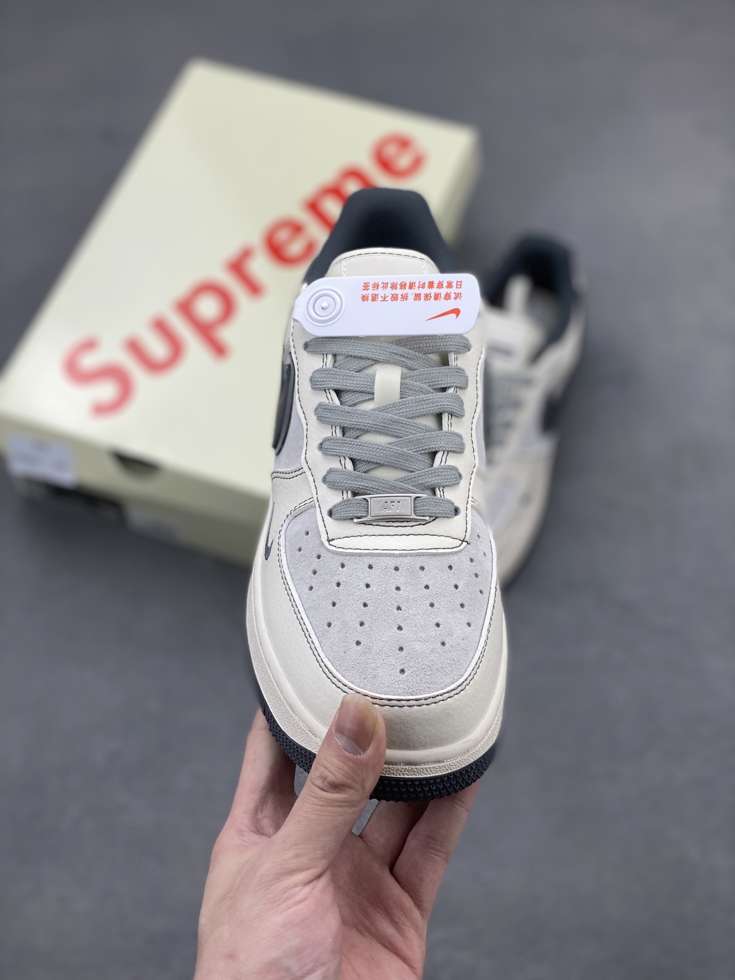 Nike Air Force 1 '07 Low Supreme Collab Sneakers - Pig Grey Base 3 i1744399217059 1149 0 1