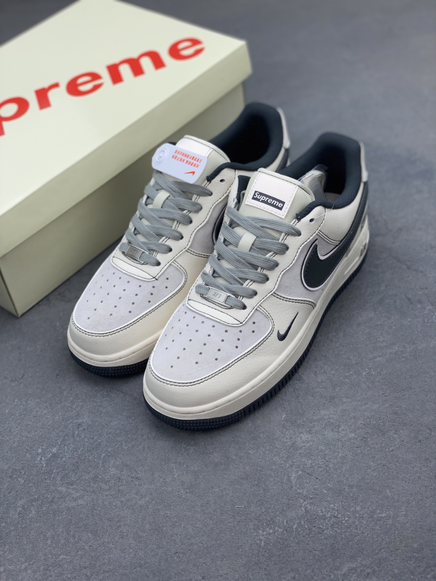 Nike Air Force 1 '07 Low Supreme Collab Sneakers - Pig Grey Base 9 i1744399217076 1301 0 7
