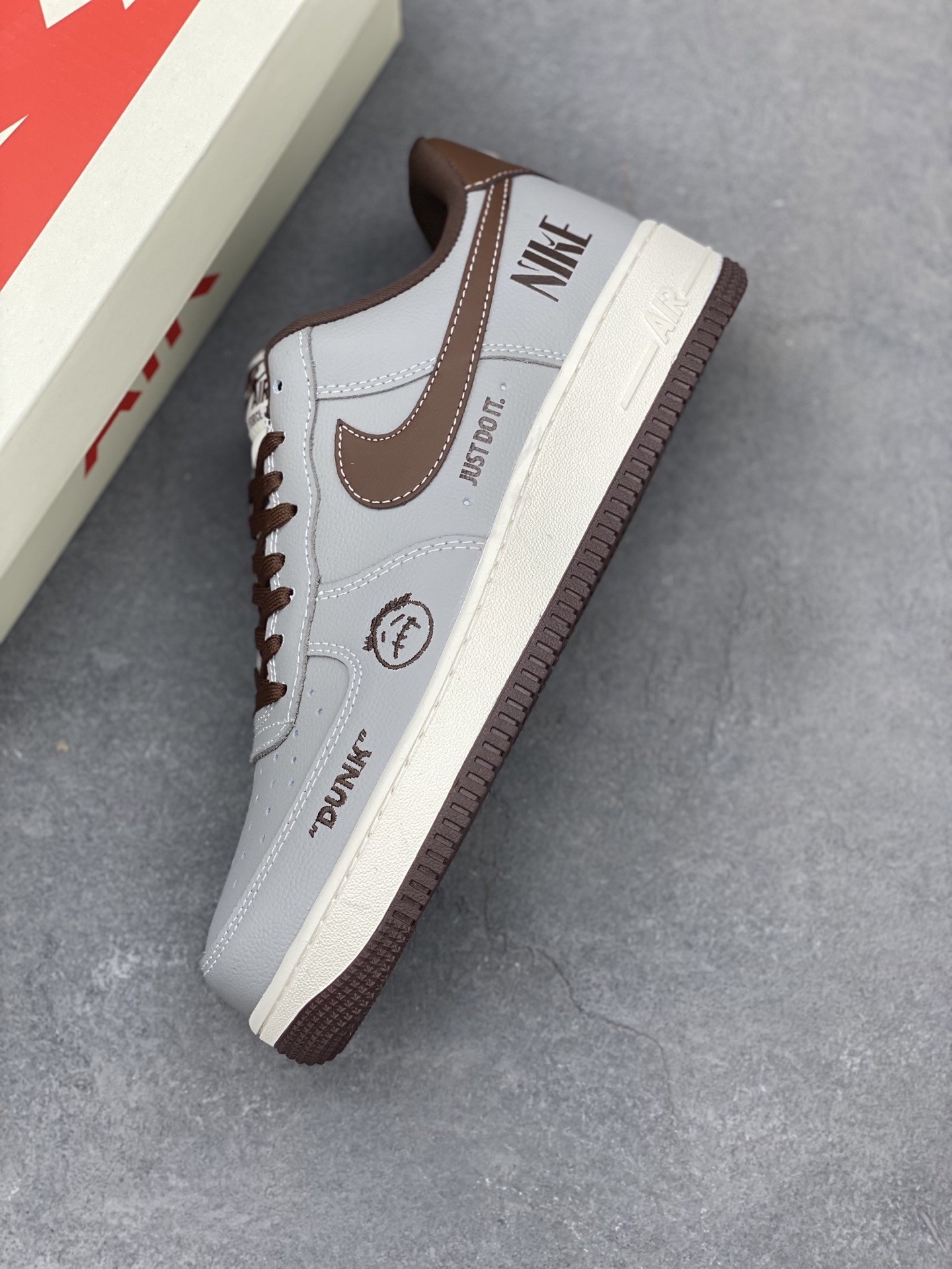 Nike Air Force 1 '07 Low Gray Brown "Nike" Sneakers 8 i1744399408110 7762 0 6
