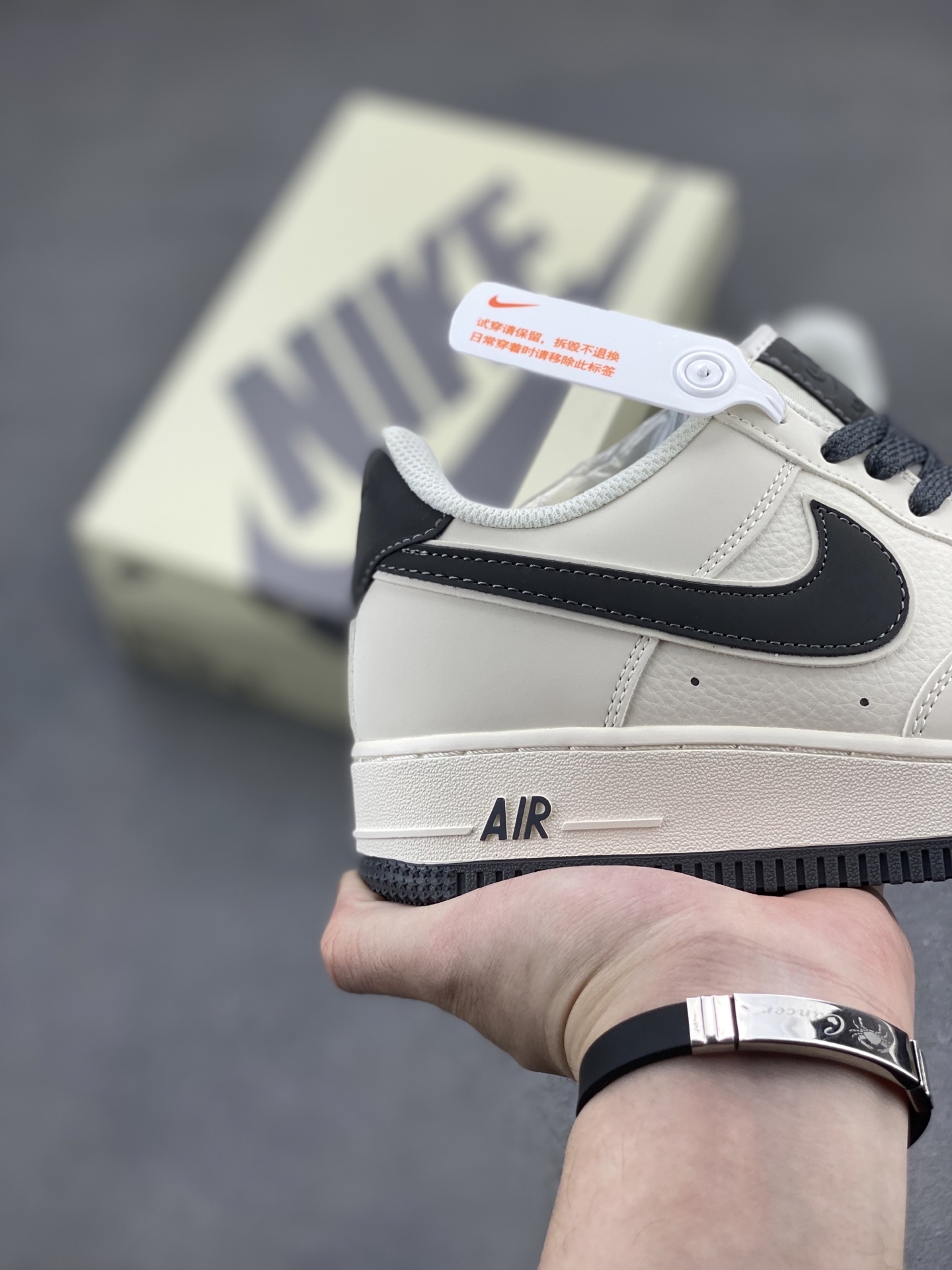 Nike Air Force 1 Low '07 Custom ID Sneakers - Cream/Grey - All Sizes 6 i1744399460644 5423 0 4