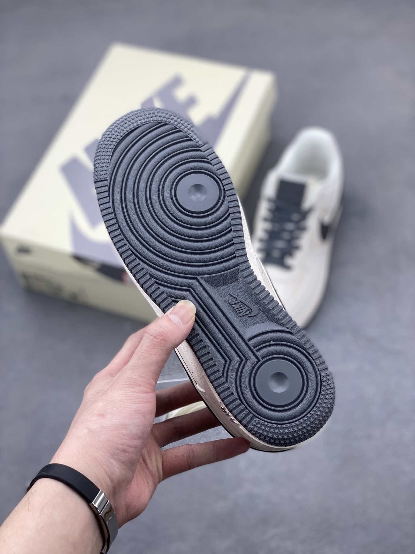 Nike Air Force 1 Low '07 Custom ID Sneakers - Cream/Grey - All Sizes 7 i1744399463718 2168 0 5