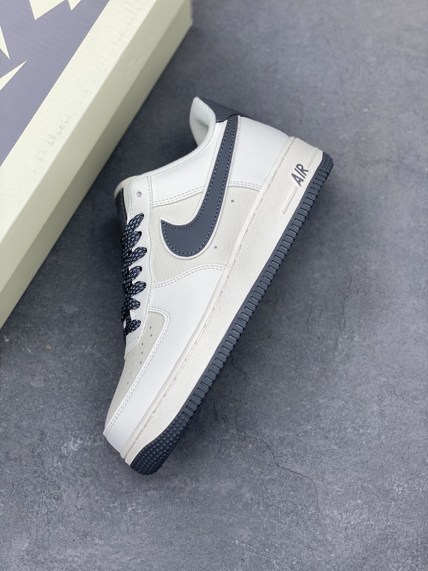 Nike Air Force 1 Low '07 Custom ID Sneakers - Cream/Grey - All Sizes 8 i1744399463768 1374 0 6