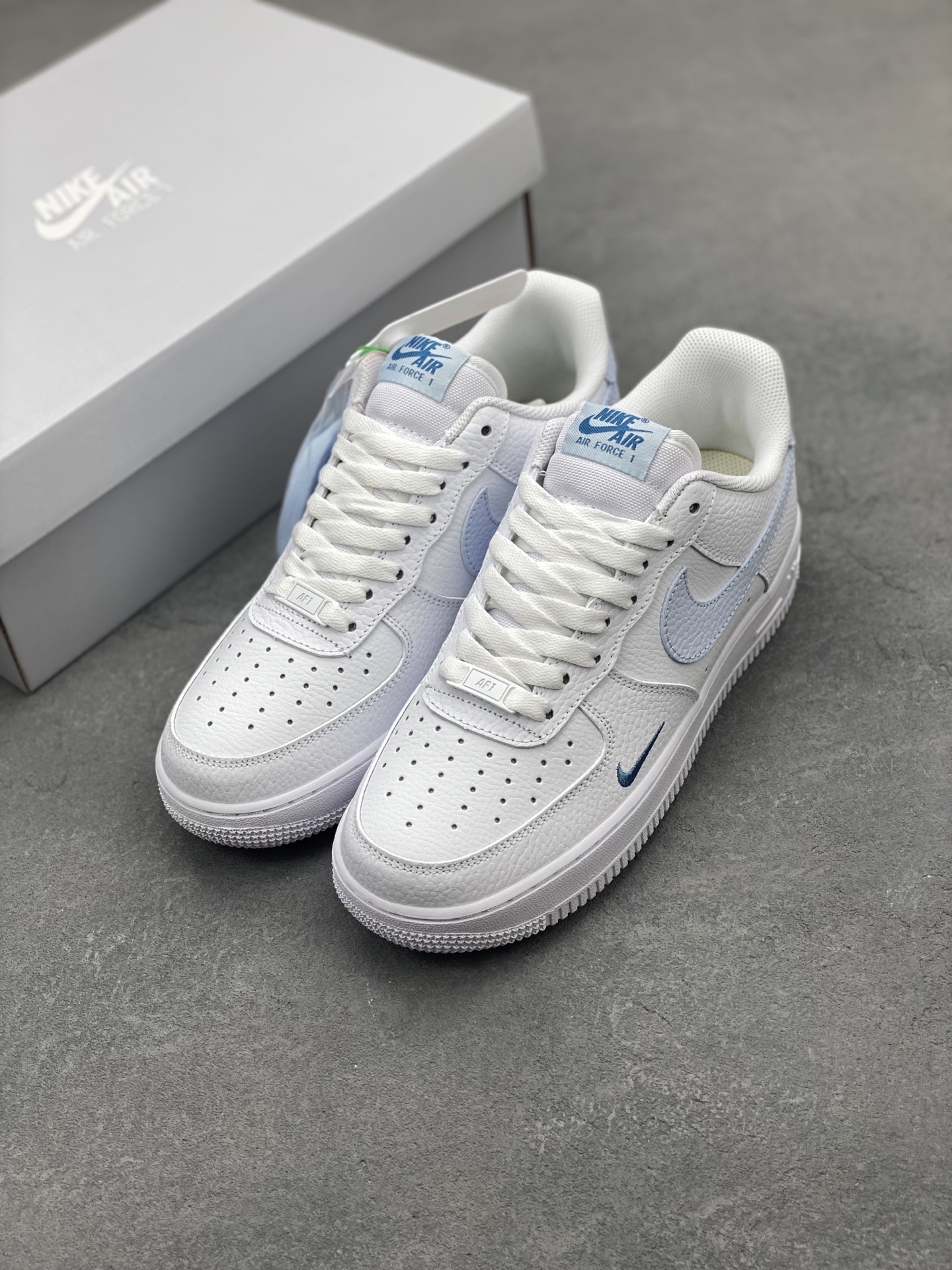 Nike Air Force 1 Low White Blue Stitching HV2511-100 Leather Sneakers 9 i1744654223552 8315 0 7